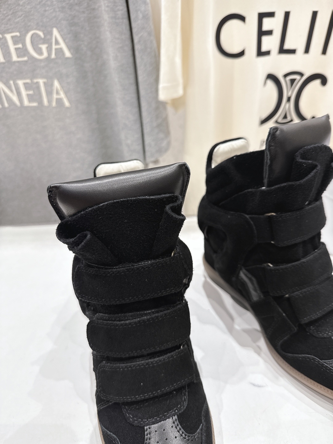 高版本出厂 Isabel Marant/伊莎贝尔2025ss秋冬新款内增高拼色高帮休闲鞋小短靴超级有高级