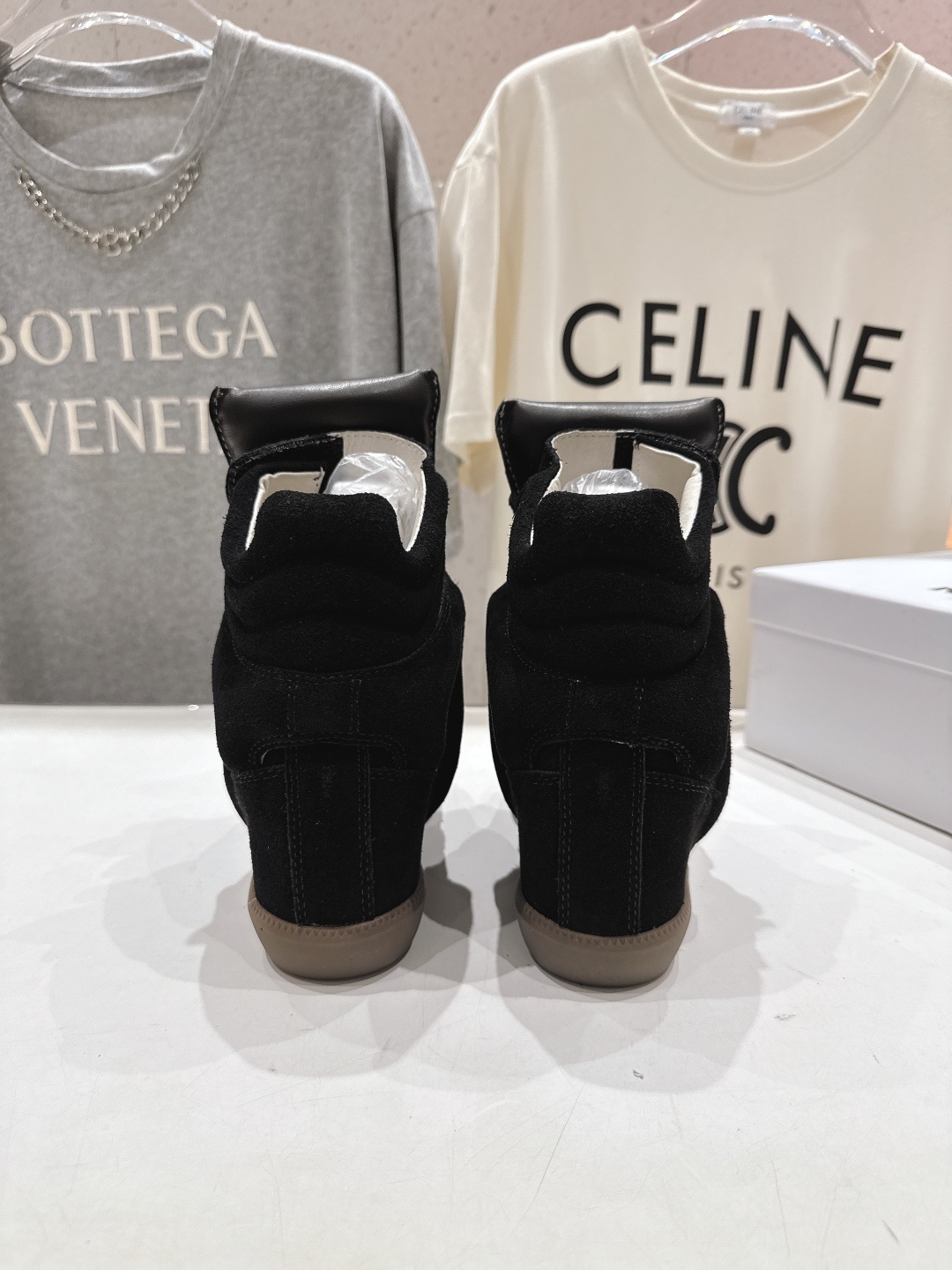 高版本出厂 Isabel Marant/伊莎贝尔2025ss秋冬新款内增高拼色高帮休闲鞋小短靴超级有高级