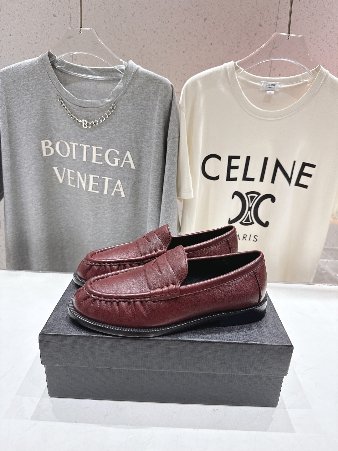 高版本出厂 SAINT LAURENT/圣罗兰YSL 25ss爆款平底玛丽珍一脚蹬乐福鞋，2025全新升