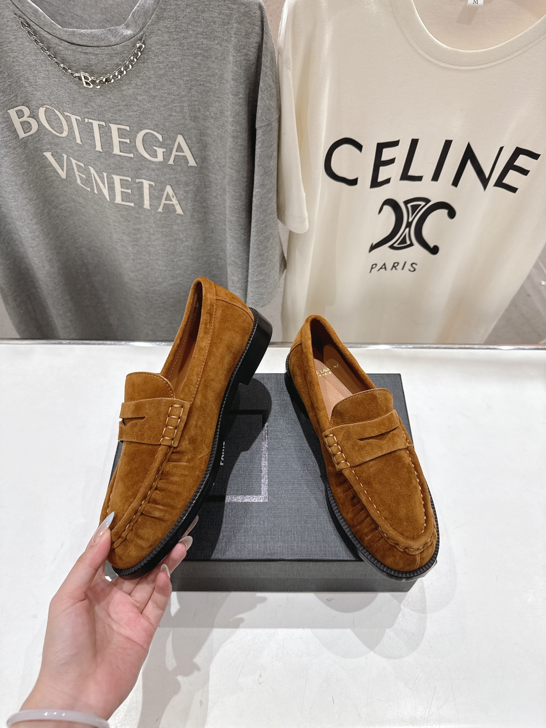 高版本出厂 SAINT LAURENT/圣罗兰YSL 25ss爆款平底玛丽珍一脚蹬乐福鞋，2025全新升