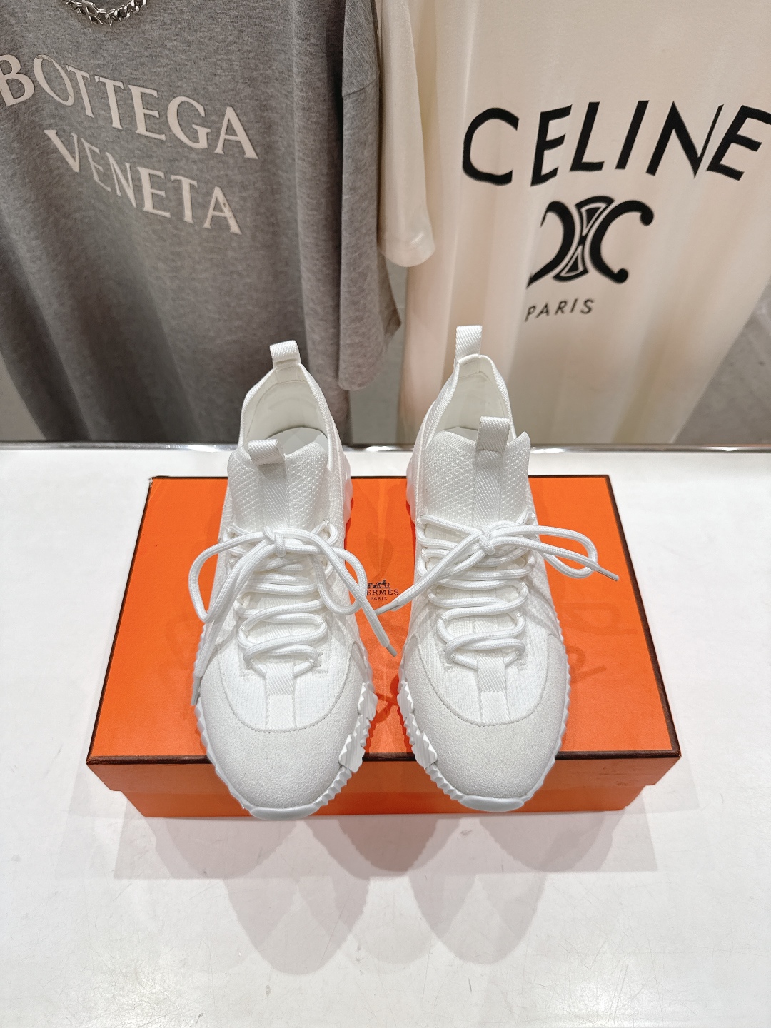 高版本出厂 男码+10 情侣款 Hermes/爱马仕H家25ss新款情侣网面运动休闲鞋跑步鞋经典运动风格