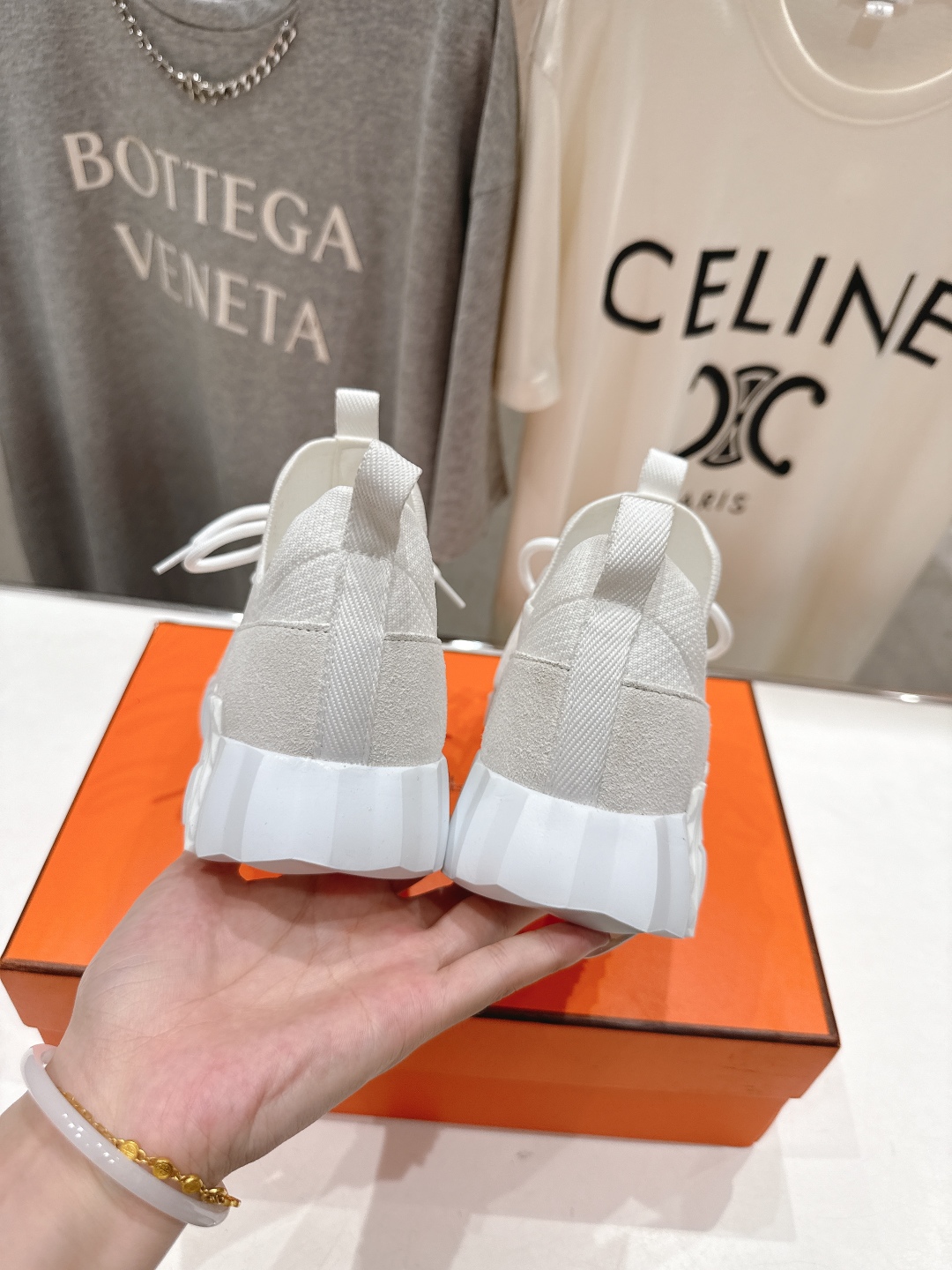 高版本出厂 男码+10 情侣款 Hermes/爱马仕H家25ss新款情侣网面运动休闲鞋跑步鞋经典运动风格