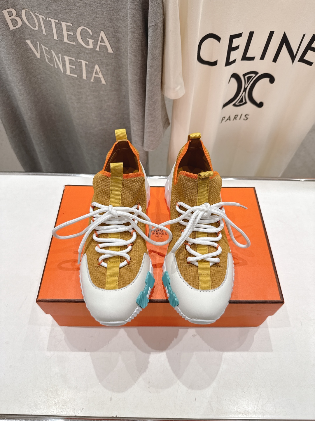 高版本出厂 男码+10 情侣款 Hermes/爱马仕H家25ss新款情侣网面运动休闲鞋跑步鞋经典运动风格