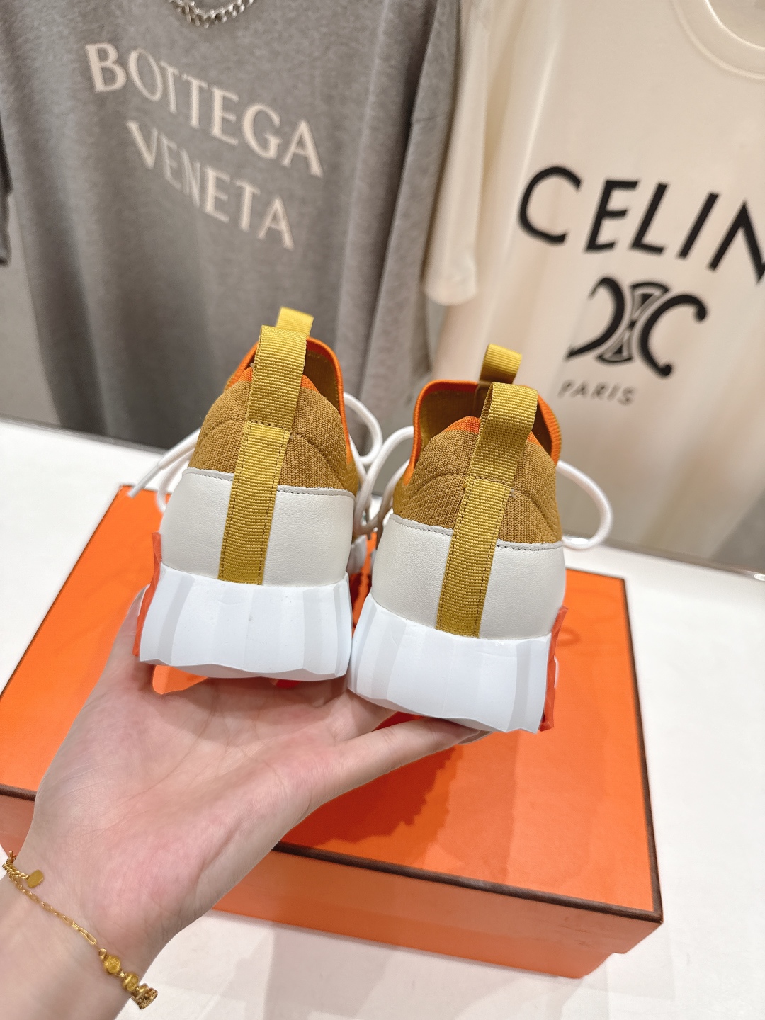 高版本出厂 男码+10 情侣款 Hermes/爱马仕H家25ss新款情侣网面运动休闲鞋跑步鞋经典运动风格