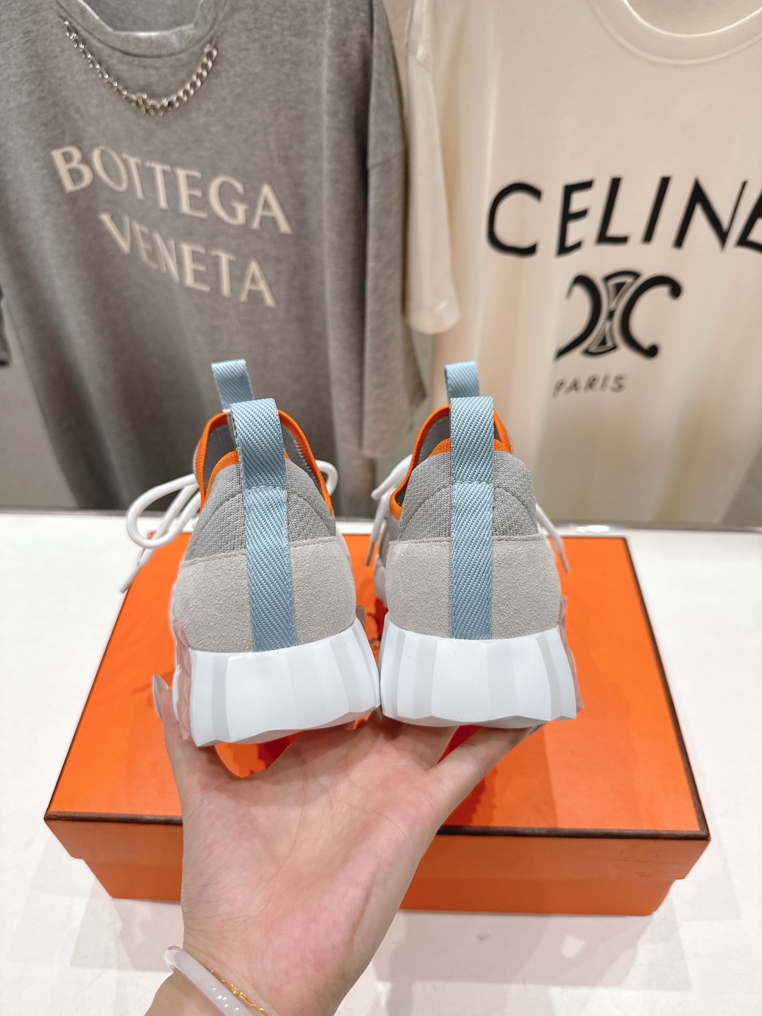 高版本出厂 男码+10 情侣款 Hermes/爱马仕H家25ss新款情侣网面运动休闲鞋跑步鞋经典运动风格