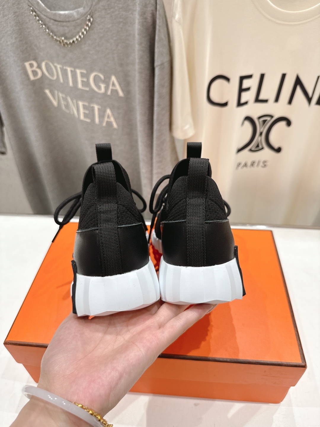 高版本出厂 男码+10 情侣款 Hermes/爱马仕H家25ss新款情侣网面运动休闲鞋跑步鞋经典运动风格
