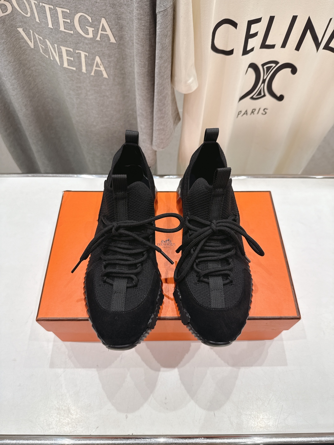 高版本出厂 男码+10 情侣款 Hermes/爱马仕H家25ss新款情侣网面运动休闲鞋跑步鞋经典运动风格