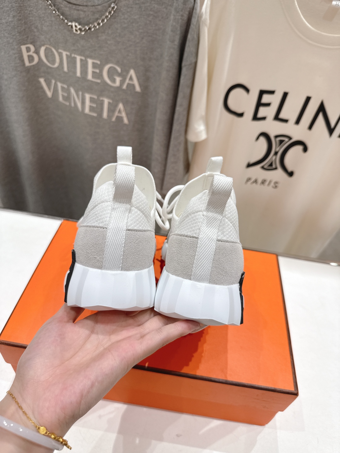 高版本出厂 男码+10 情侣款 Hermes/爱马仕H家25ss新款情侣网面运动休闲鞋跑步鞋经典运动风格