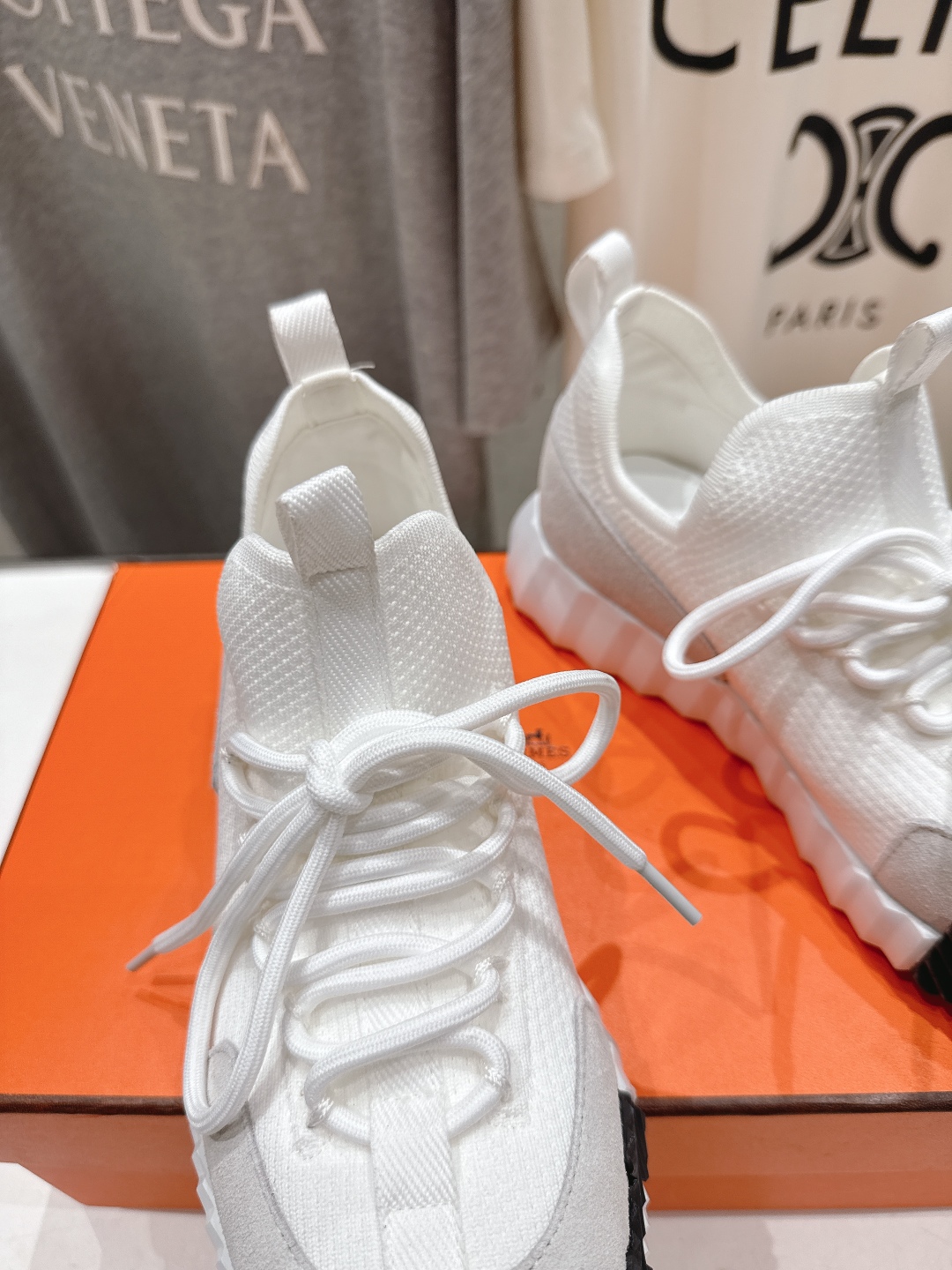 高版本出厂 男码+10 情侣款 Hermes/爱马仕H家25ss新款情侣网面运动休闲鞋跑步鞋经典运动风格
