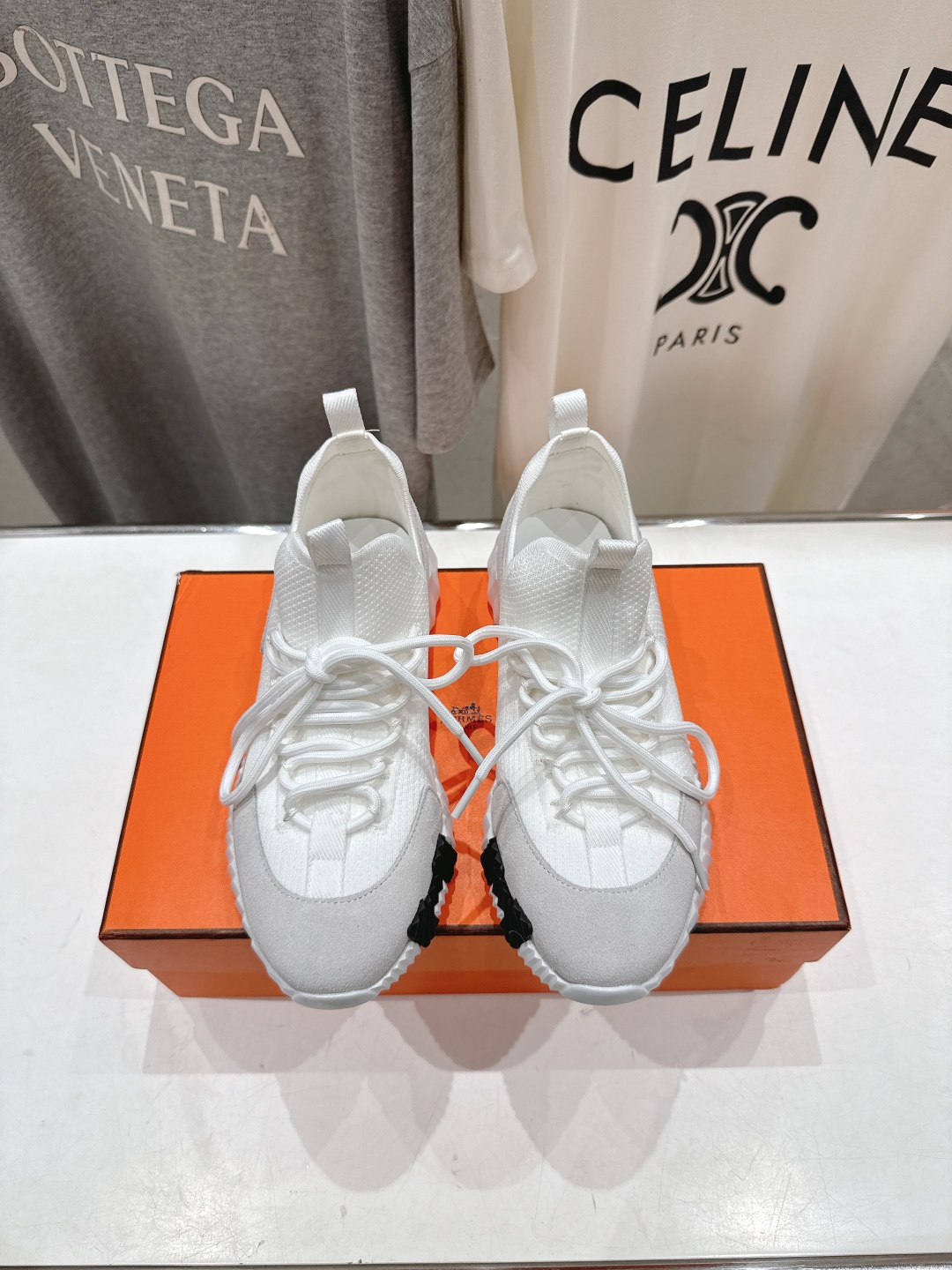 高版本出厂 男码+10 情侣款 Hermes/爱马仕H家25ss新款情侣网面运动休闲鞋跑步鞋经典运动风格