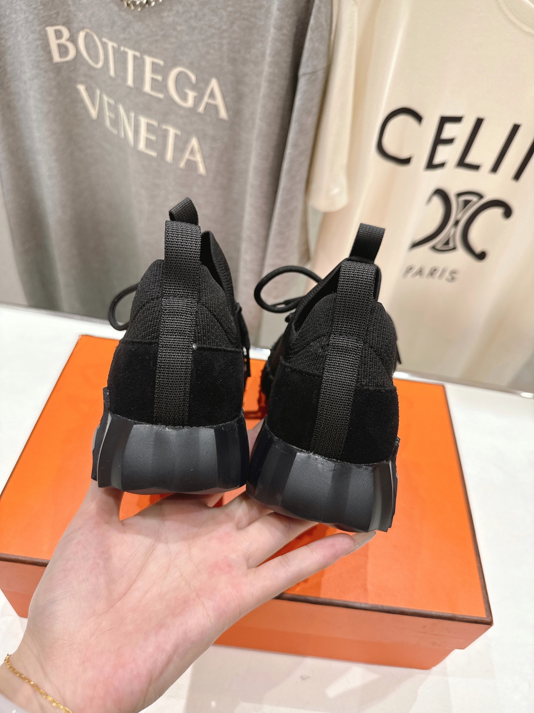 高版本出厂 男码+10 情侣款 Hermes/爱马仕H家25ss新款情侣网面运动休闲鞋跑步鞋经典运动风格