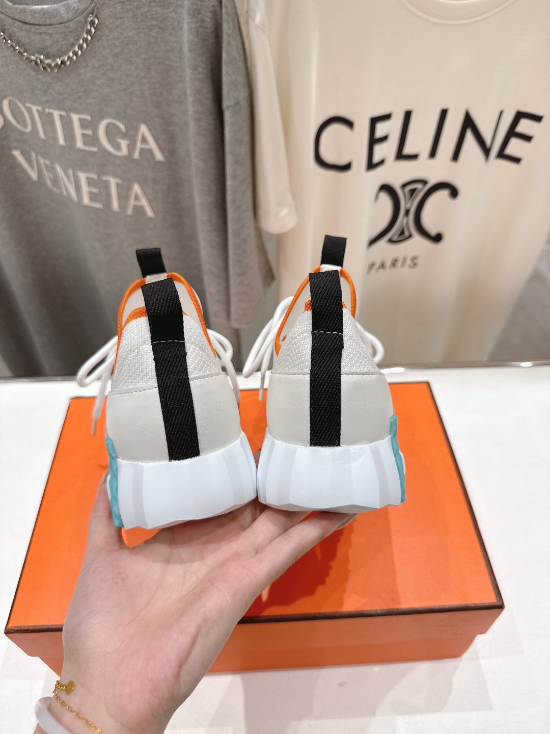 高版本出厂 男码+10 情侣款 Hermes/爱马仕H家25ss新款情侣网面运动休闲鞋跑步鞋经典运动风格