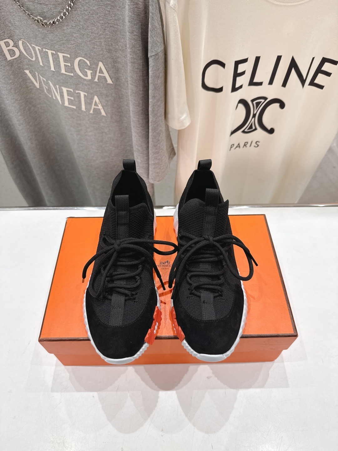高版本出厂 男码+10 情侣款 Hermes/爱马仕H家25ss新款情侣网面运动休闲鞋跑步鞋经典运动风格