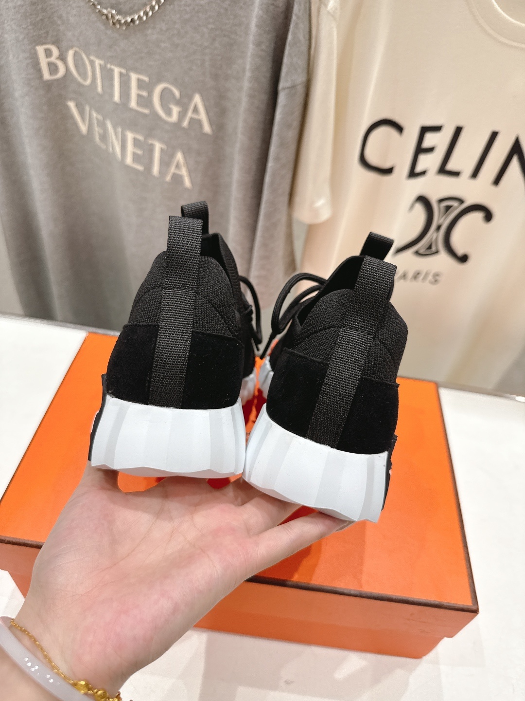 高版本出厂 男码+10 情侣款 Hermes/爱马仕H家25ss新款情侣网面运动休闲鞋跑步鞋经典运动风格