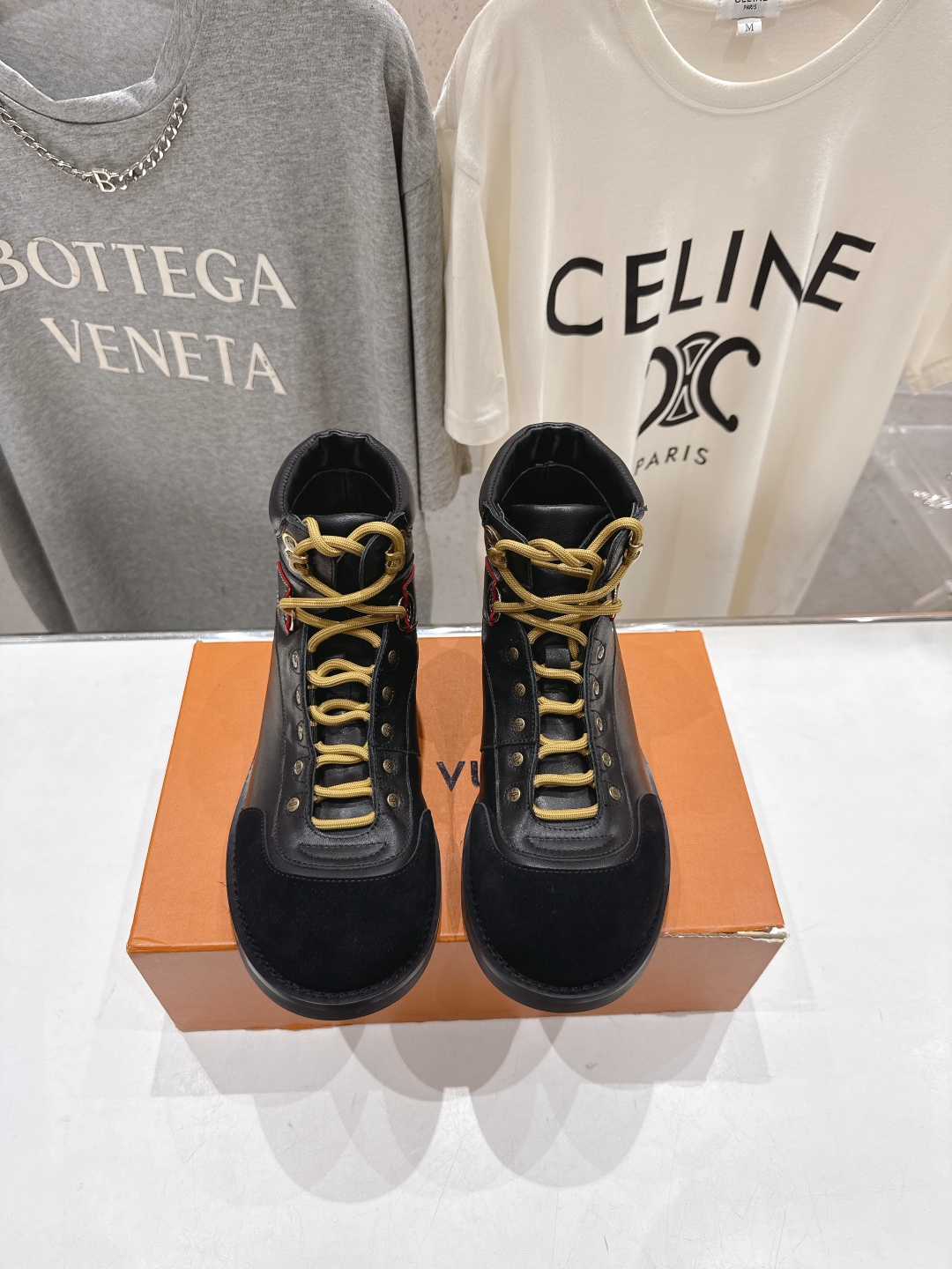高版本出厂 只有男码 LOUIS VUITTON ss25 LV驴牌新款厚底系带大头鞋男士休闲鞋高帮小短