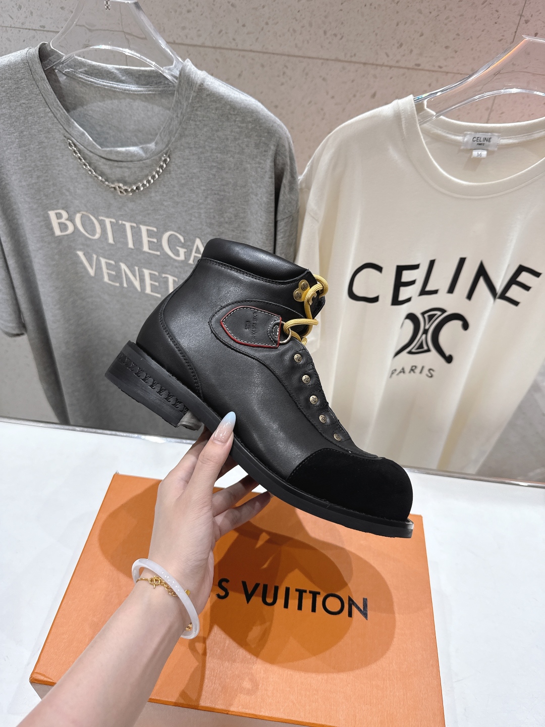 高版本出厂 只有男码 LOUIS VUITTON ss25 LV驴牌新款厚底系带大头鞋男士休闲鞋高帮小短