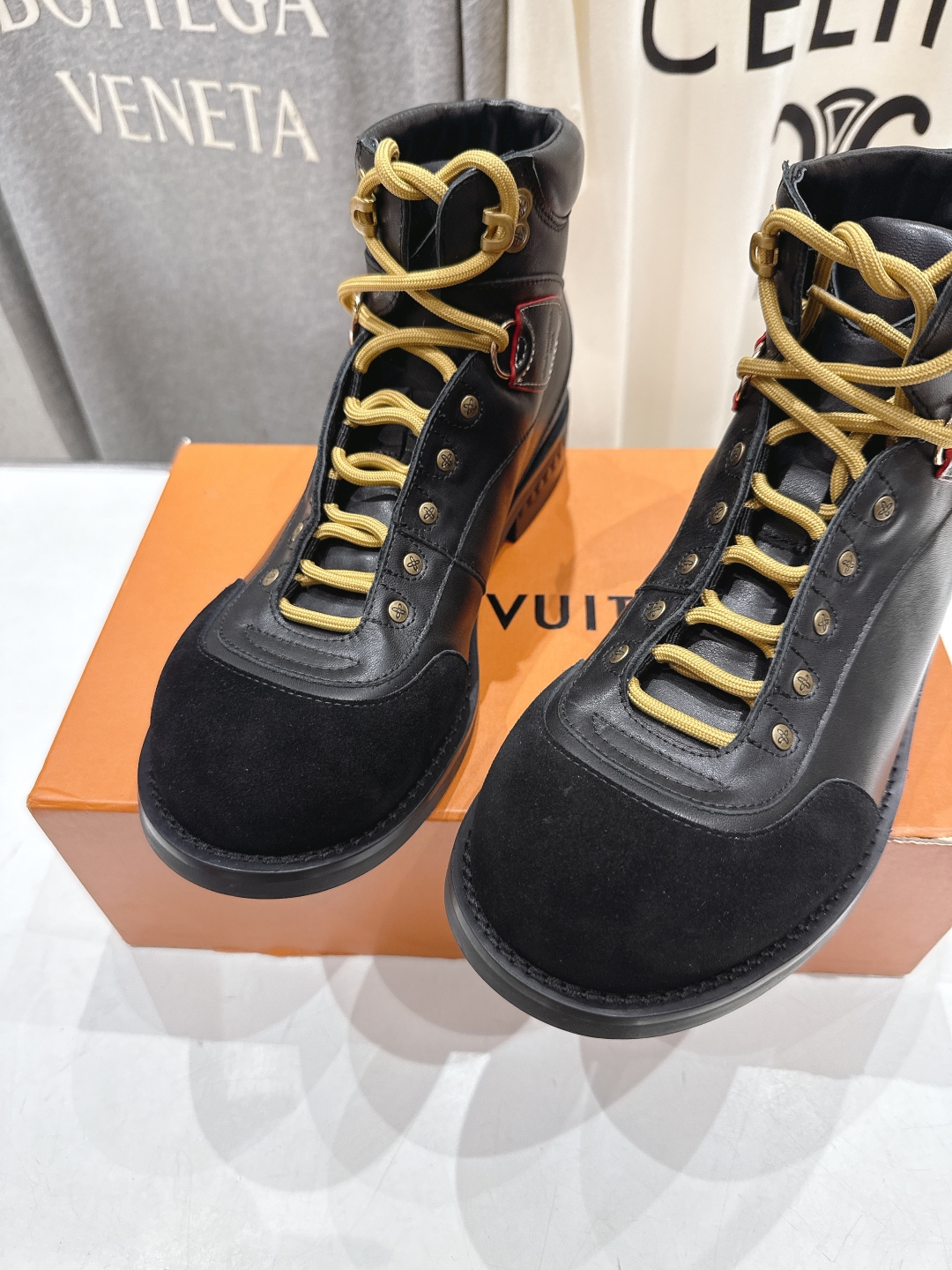 高版本出厂 只有男码 LOUIS VUITTON ss25 LV驴牌新款厚底系带大头鞋男士休闲鞋高帮小短