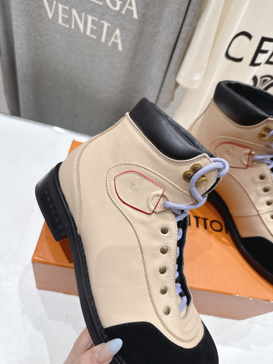 高版本出厂 只有男码 LOUIS VUITTON ss25 LV驴牌新款厚底系带大头鞋男士休闲鞋高帮小短