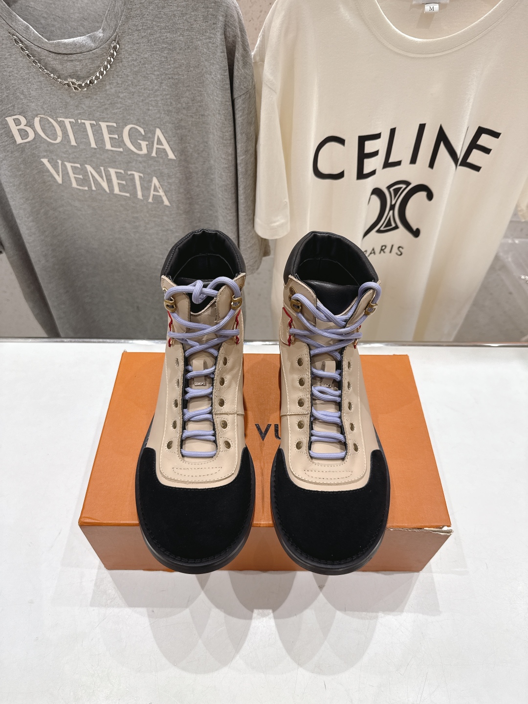 高版本出厂 只有男码 LOUIS VUITTON ss25 LV驴牌新款厚底系带大头鞋男士休闲鞋高帮小短