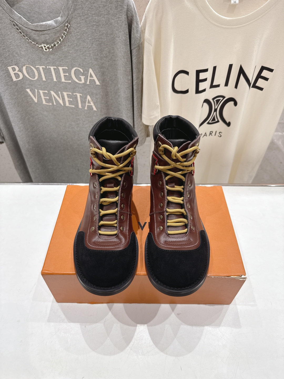 高版本出厂 只有男码 LOUIS VUITTON ss25 LV驴牌新款厚底系带大头鞋男士休闲鞋高帮小短