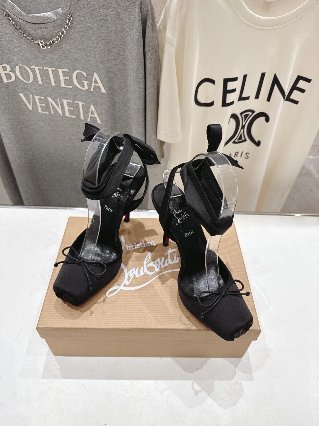 高版本出厂 Christian Loubotti CL红底鞋F030 2025ss新款绑带仙女风高跟鞋C