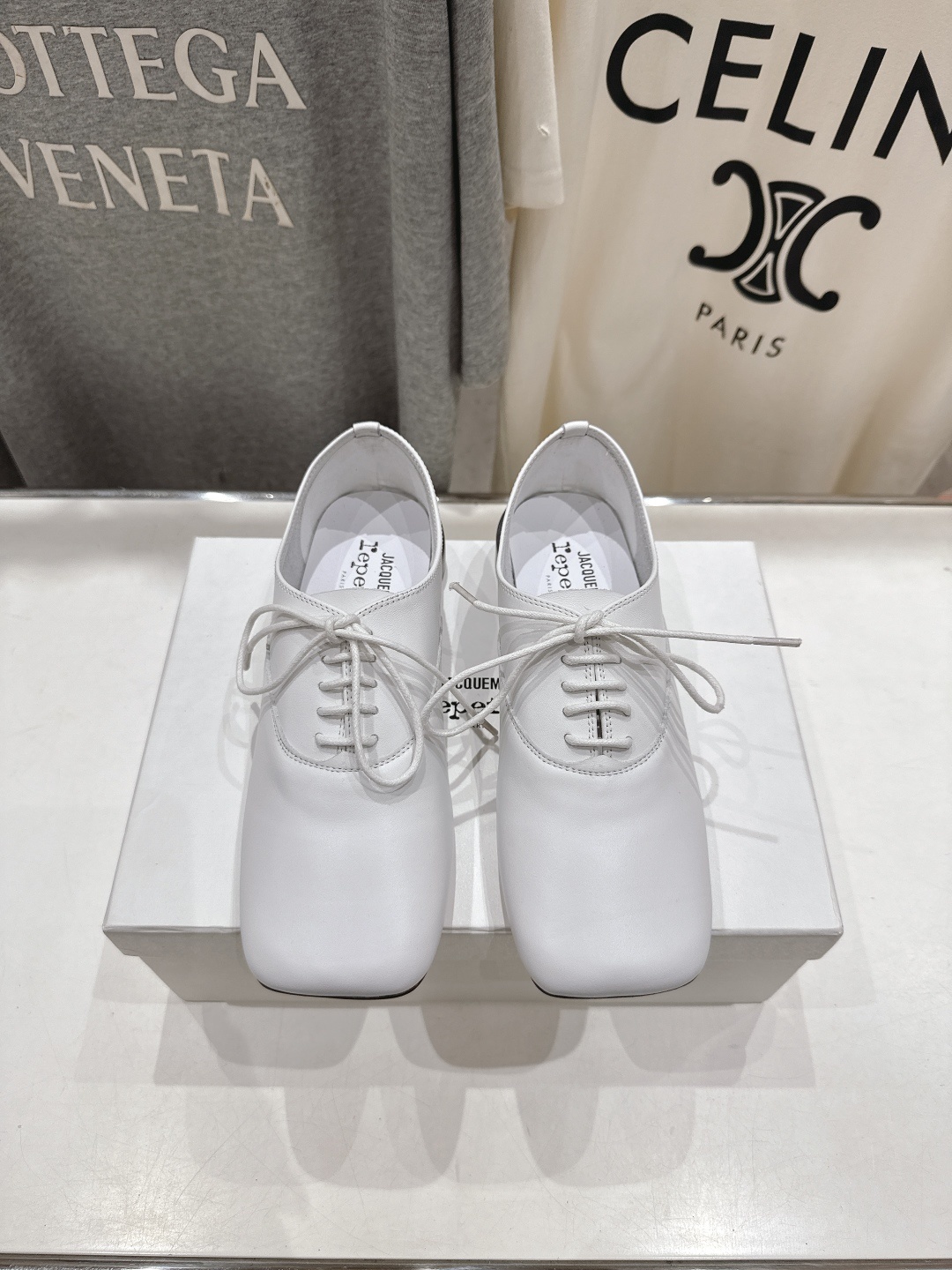 高版本出厂 ACQUEMUS x Repetto F012 2025ss全新联名款系带方头休闲鞋小皮鞋单