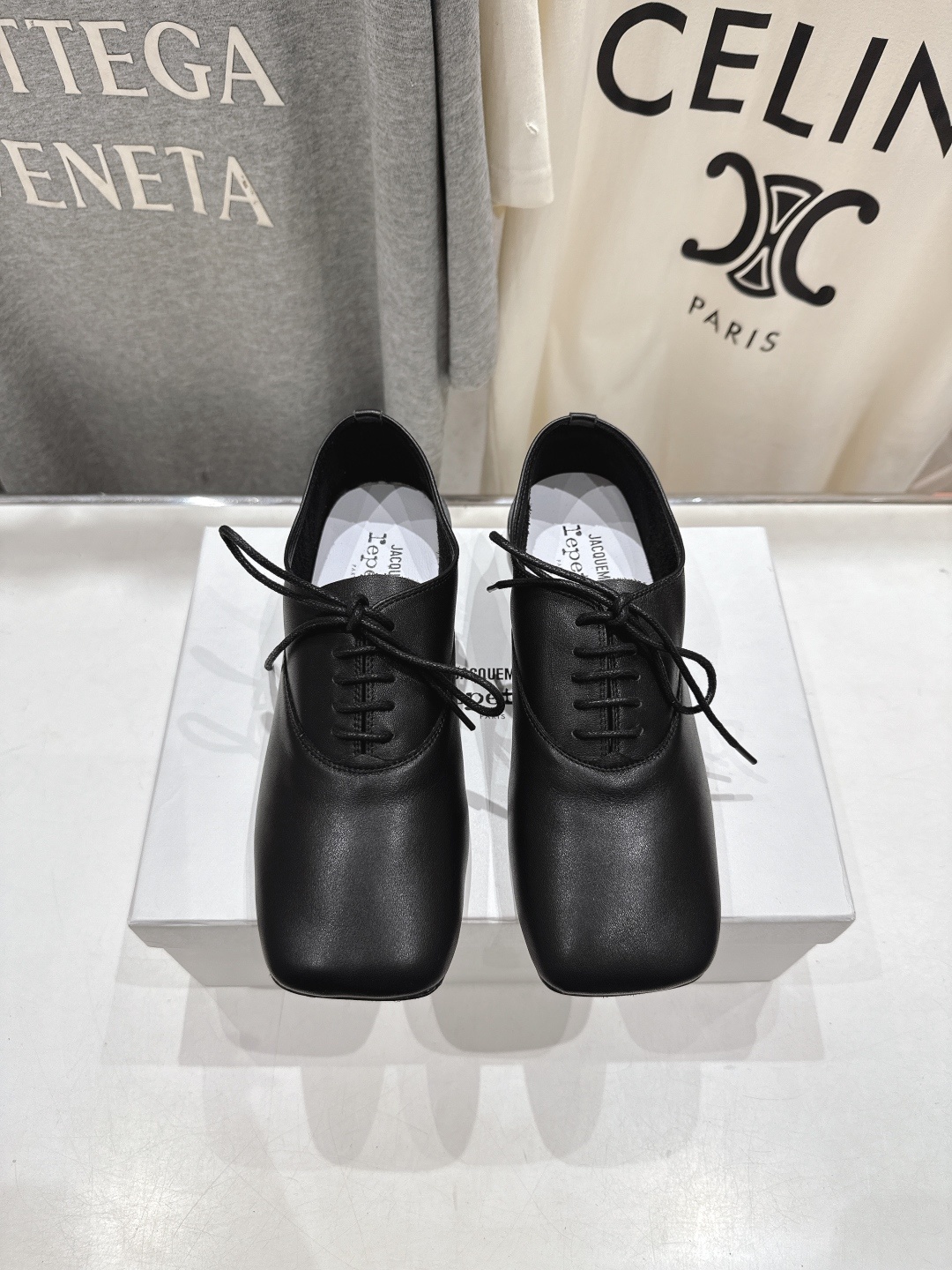 高版本出厂 ACQUEMUS x Repetto F012 2025ss全新联名款系带方头休闲鞋小皮鞋单
