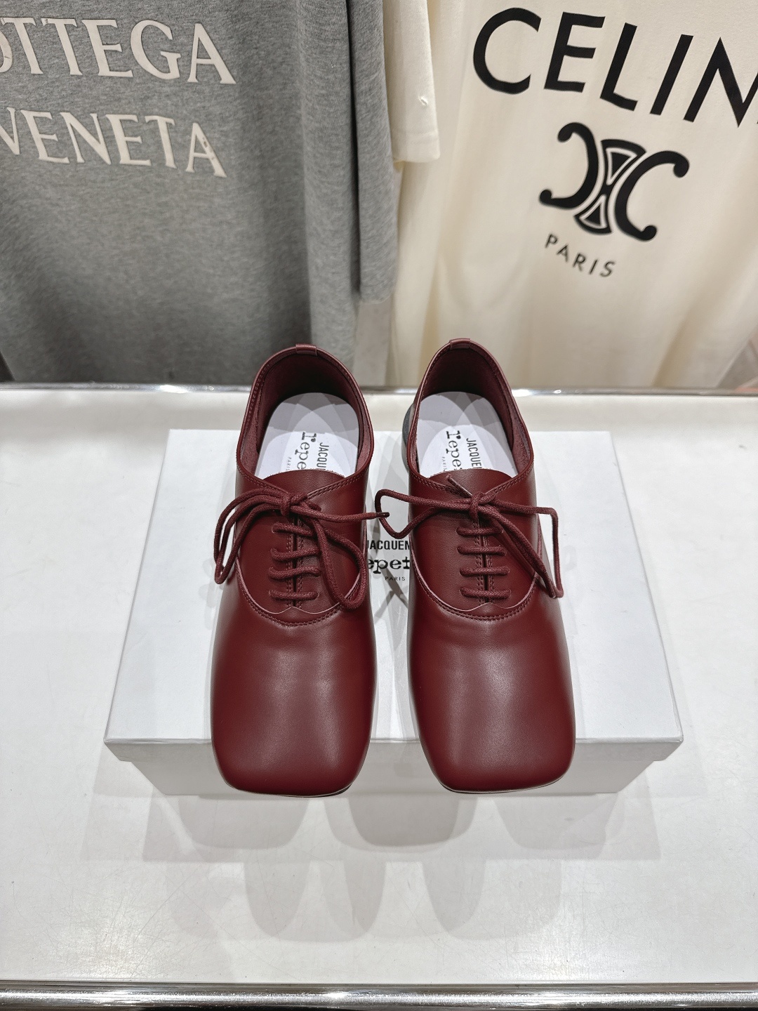 高版本出厂 ACQUEMUS x Repetto F012 2025ss全新联名款系带方头休闲鞋小皮鞋单