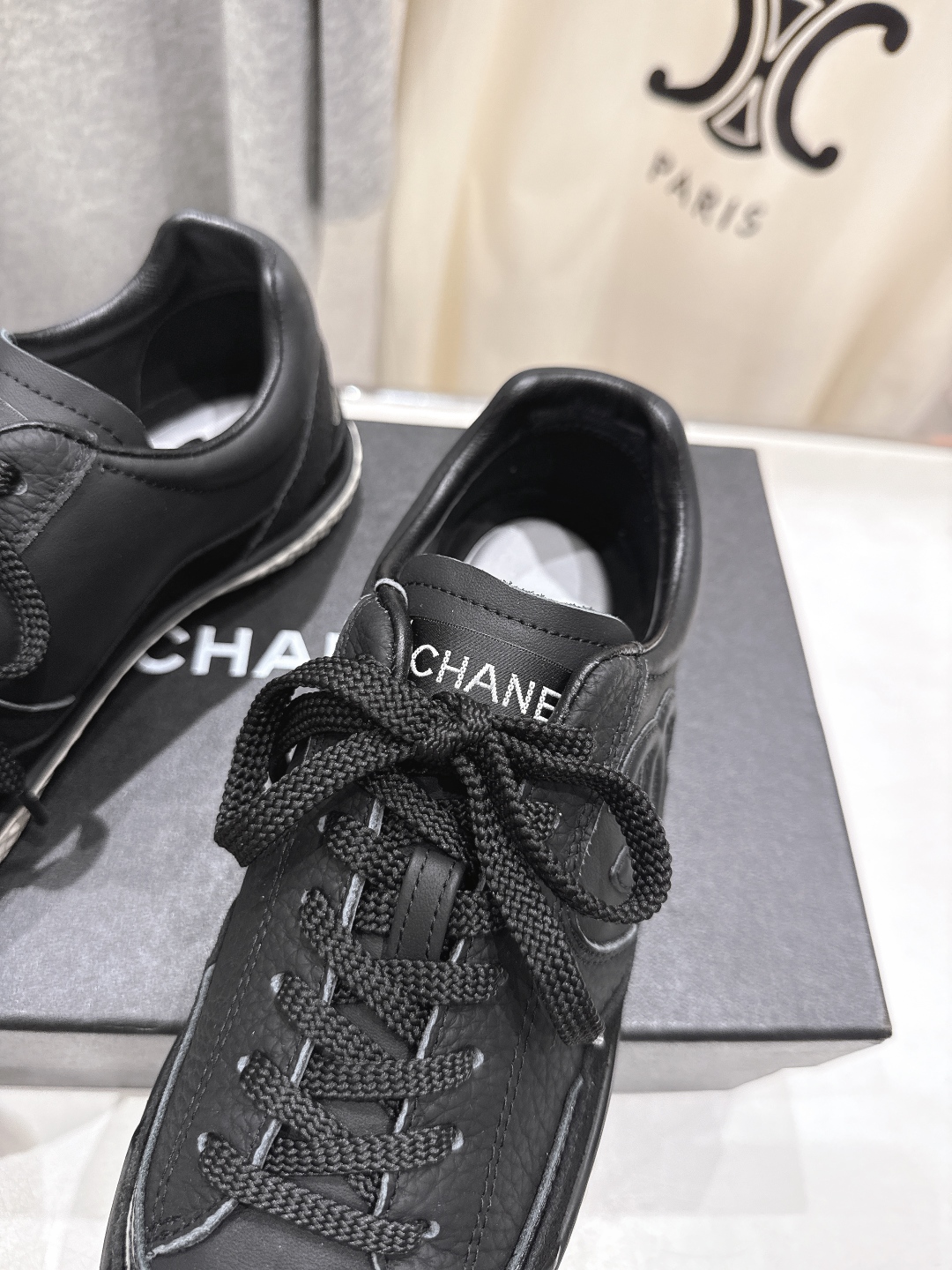 高版本出厂 Chanel*小香F015 2025ss新款系带熊猫鞋休闲鞋小白鞋运动鞋饼干鞋顶级版本～原版