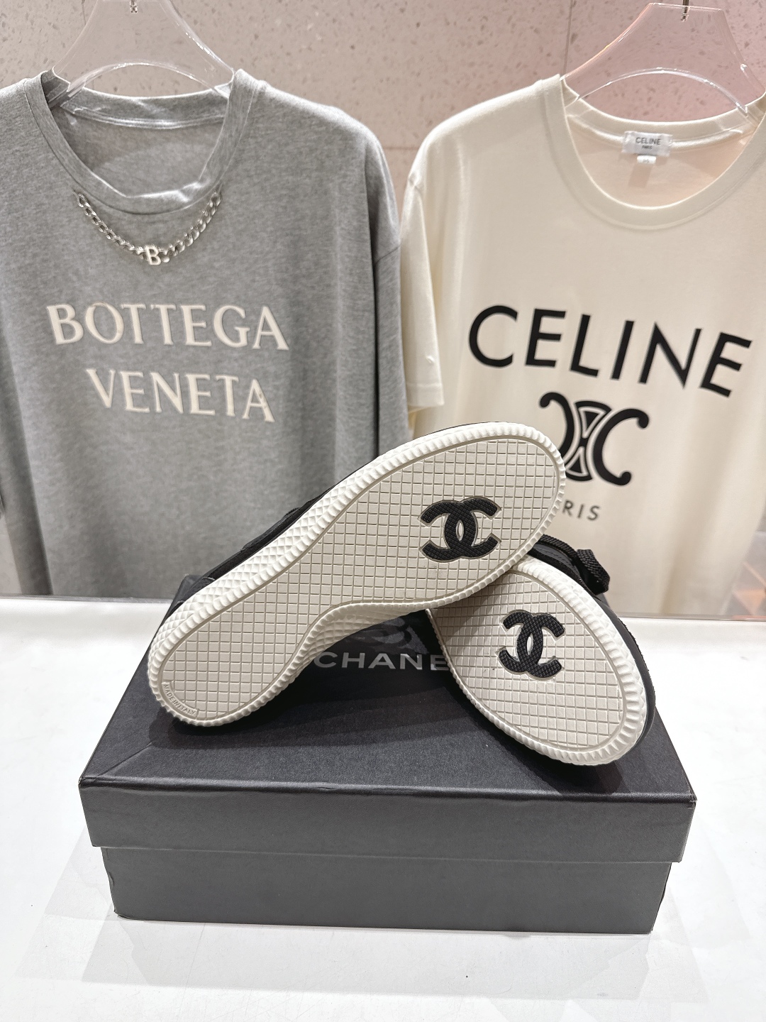 高版本出厂 Chanel*小香F015 2025ss新款系带熊猫鞋休闲鞋小白鞋运动鞋饼干鞋顶级版本～原版