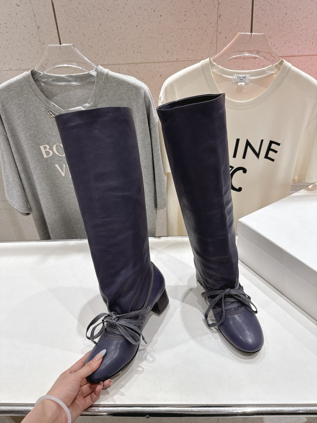 高版本出厂 Paloma-wool 西班牙轻奢品牌帕洛玛F012 25ss新款复古风长靴堆堆靴品牌选用了
