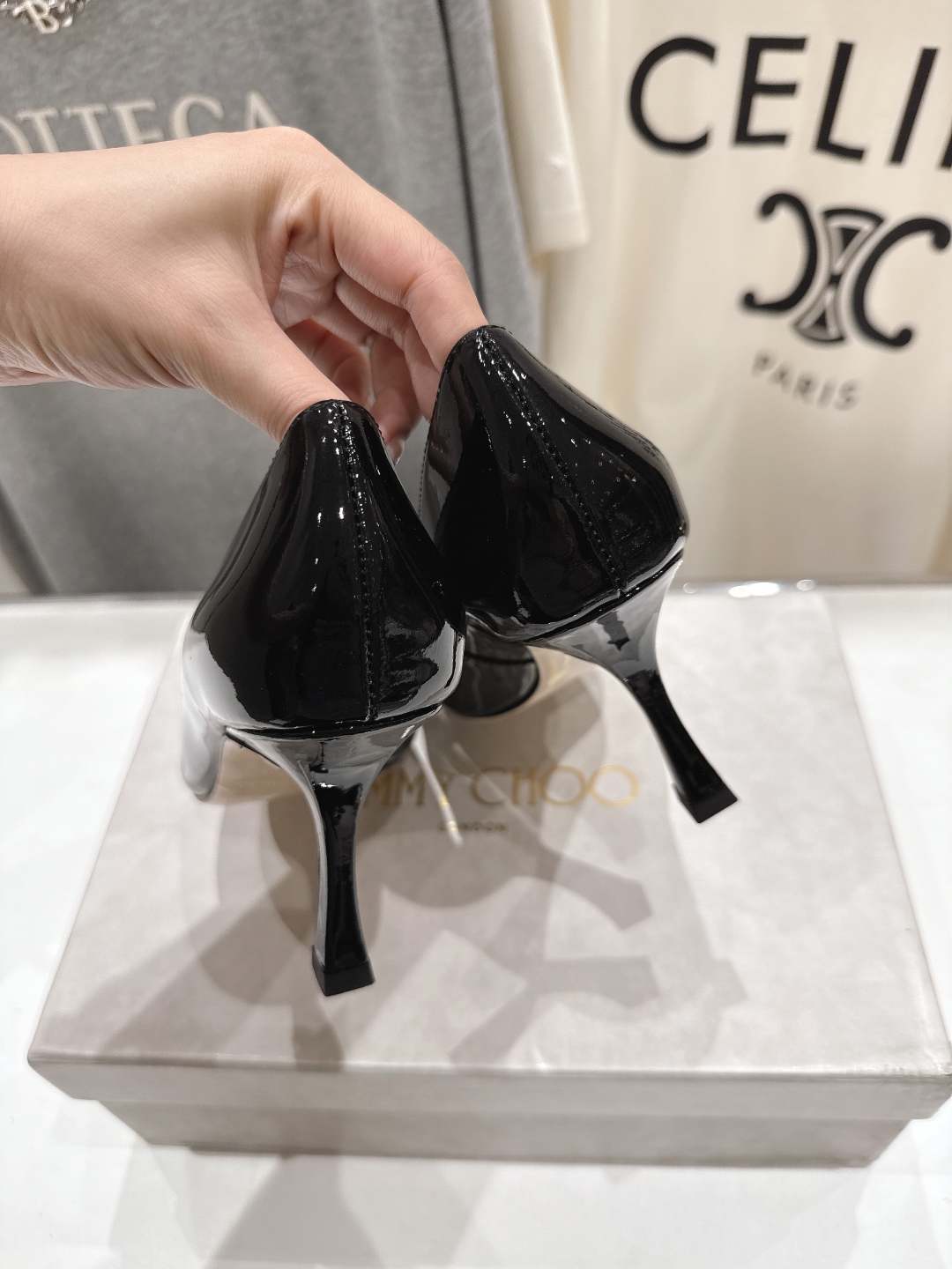 高版本出厂 JIMMY CHOO*｜JC/吉米周2025ss新款水钻链条高跟鞋单鞋原版套楦，完美的线条，