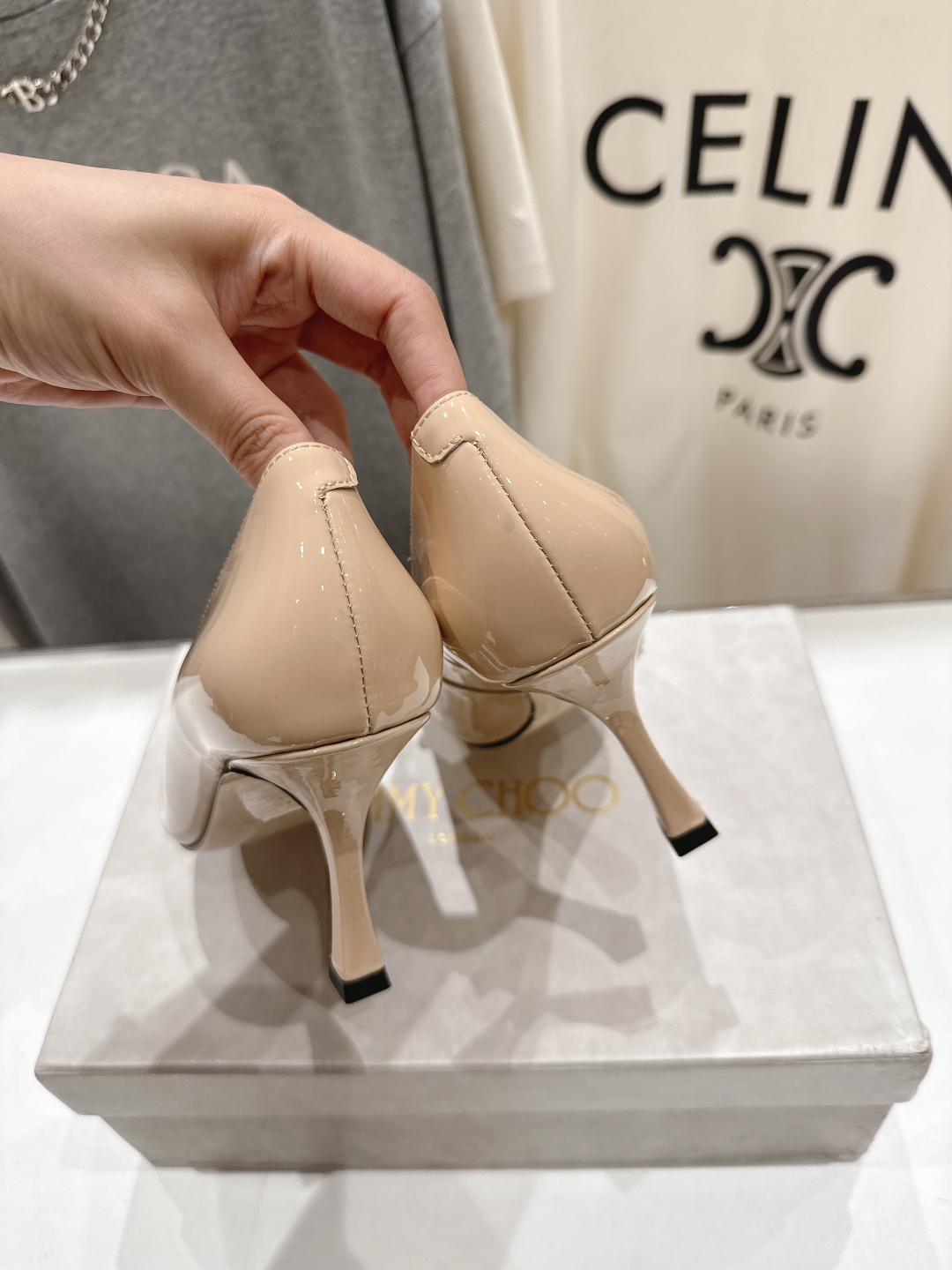 高版本出厂 JIMMY CHOO*｜JC/吉米周2025ss新款水钻链条高跟鞋单鞋原版套楦，完美的线条，