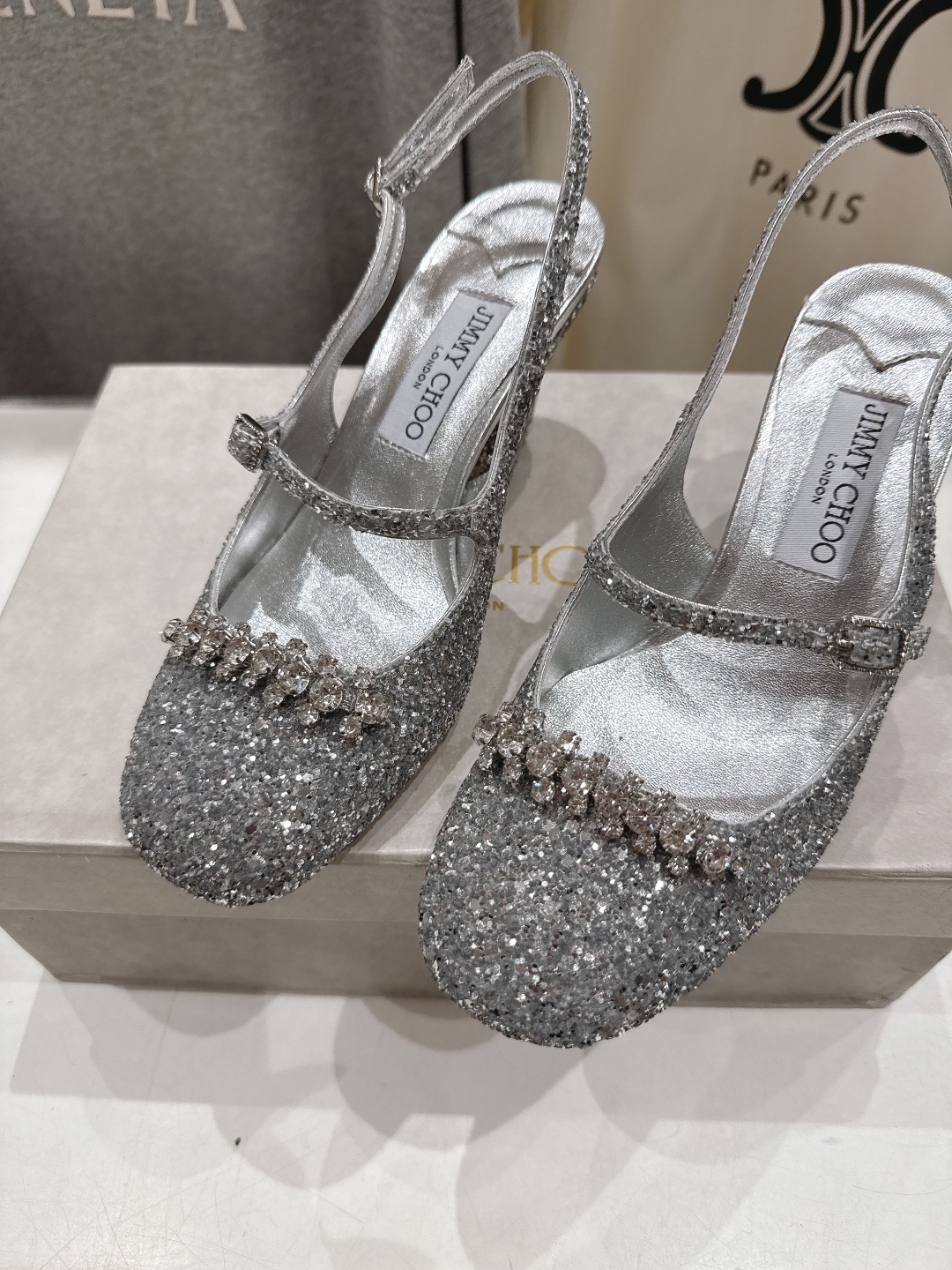 高版本出厂 JIMMY CHOO*|JC/吉米周2025ss新款简约水钻链条高跟鞋凉鞋原版套楦,完美的线