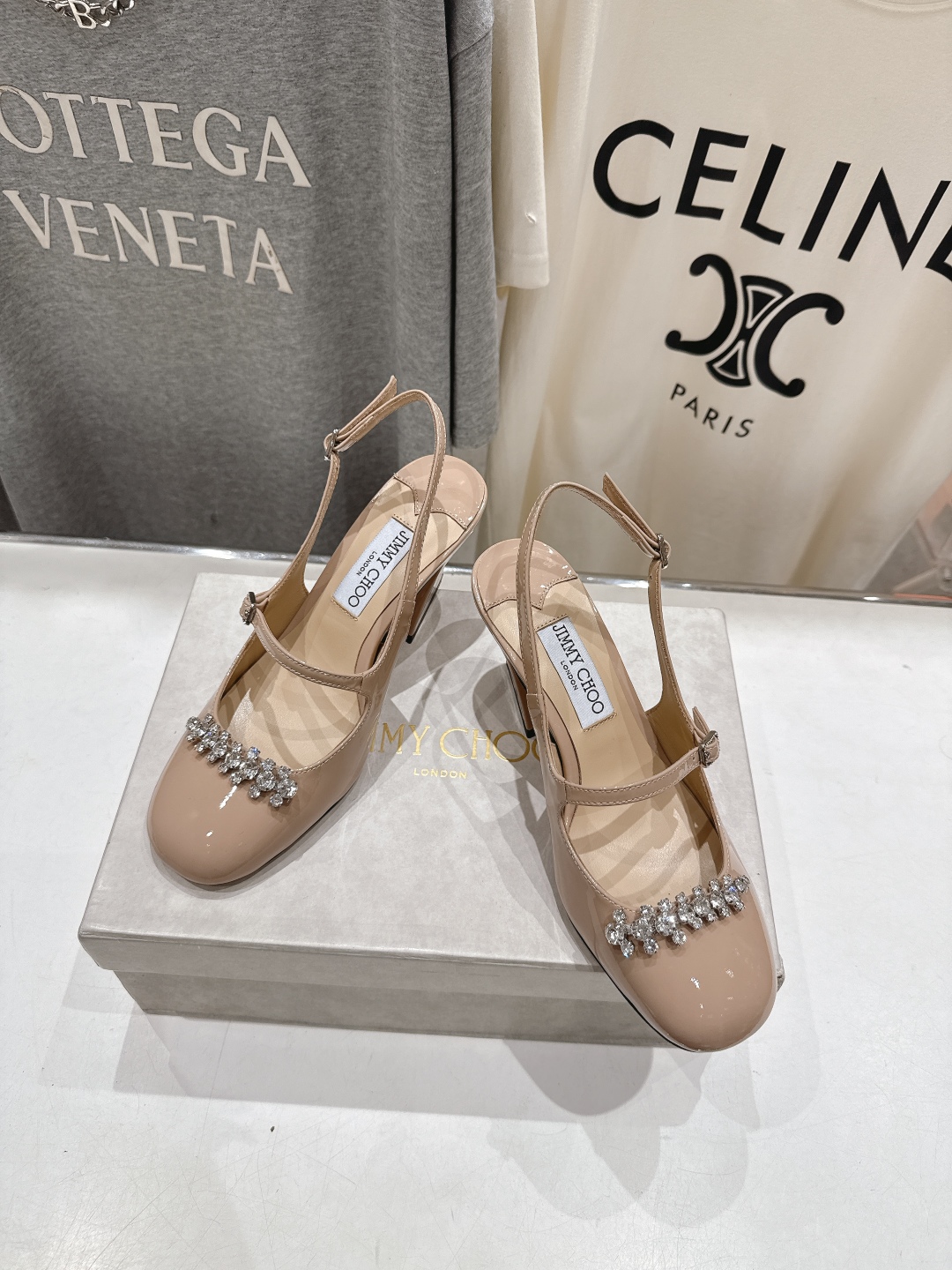 高版本出厂 JIMMY CHOO*｜JC/吉米周2025ss新款简约水钻链条高跟鞋凉鞋原版套楦，完美的线