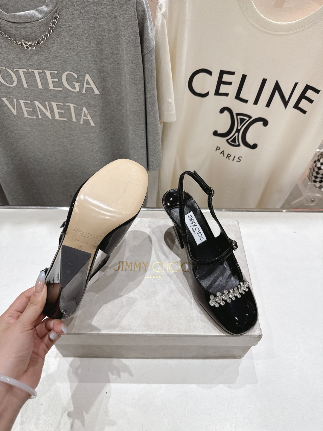 高版本出厂 JIMMY CHOO*｜JC/吉米周2025ss新款简约水钻链条高跟鞋凉鞋原版套楦，完美的线