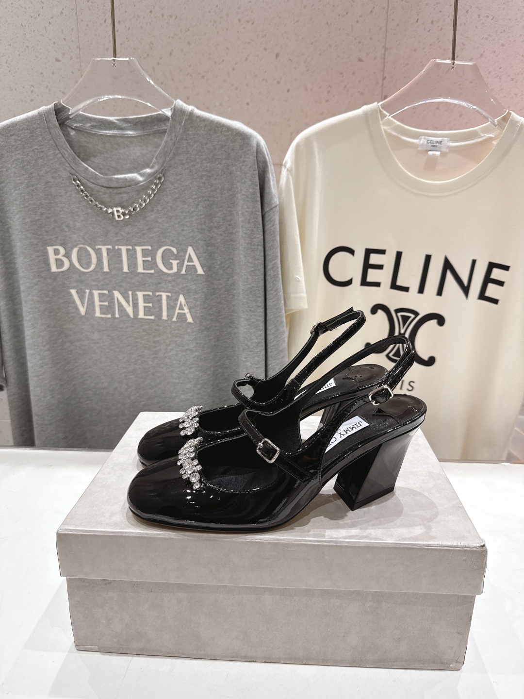 高版本出厂 JIMMY CHOO*｜JC/吉米周2025ss新款简约水钻链条高跟鞋凉鞋原版套楦，完美的线