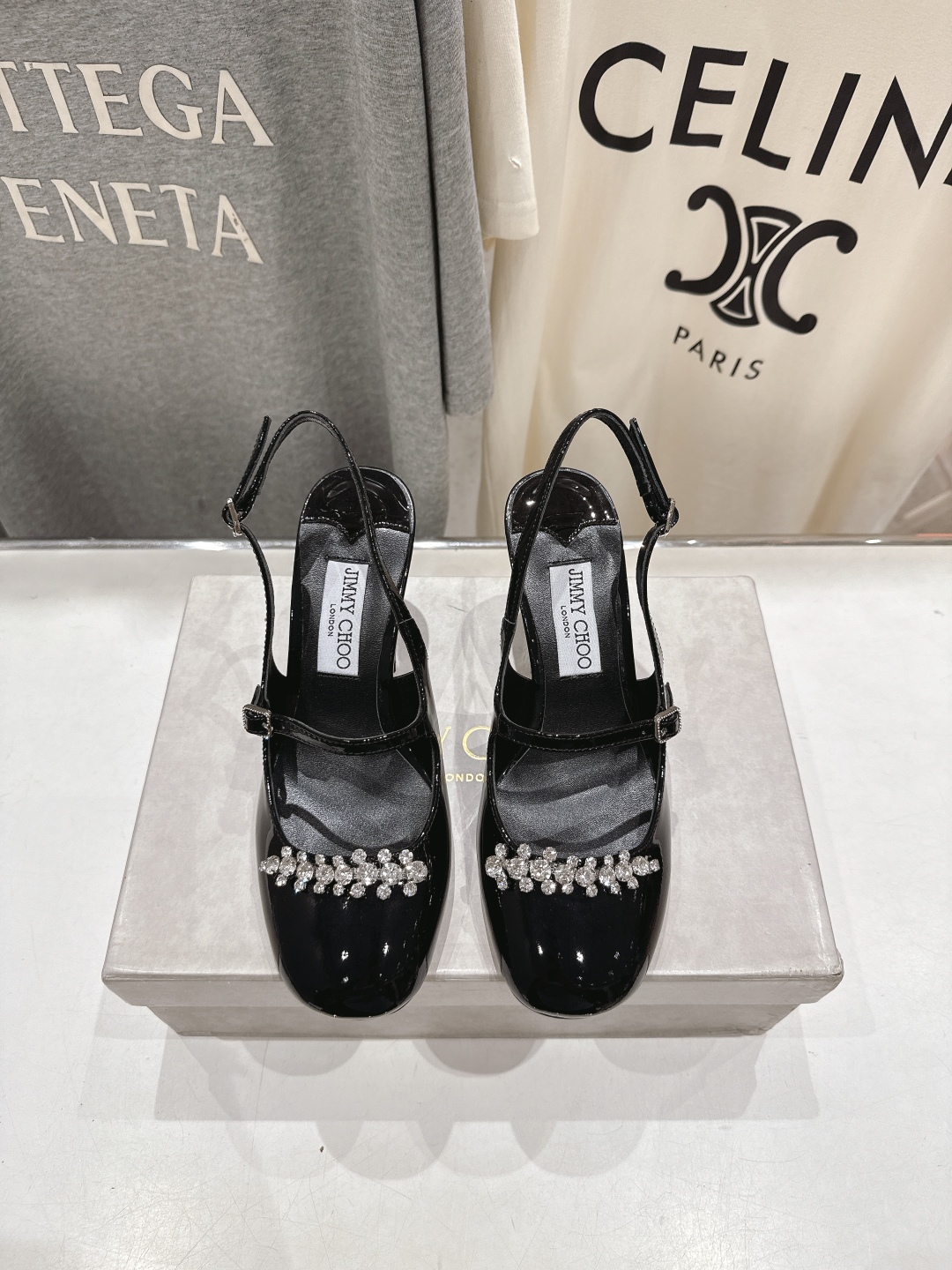 高版本出厂 JIMMY CHOO*｜JC/吉米周2025ss新款简约水钻链条高跟鞋凉鞋原版套楦，完美的线