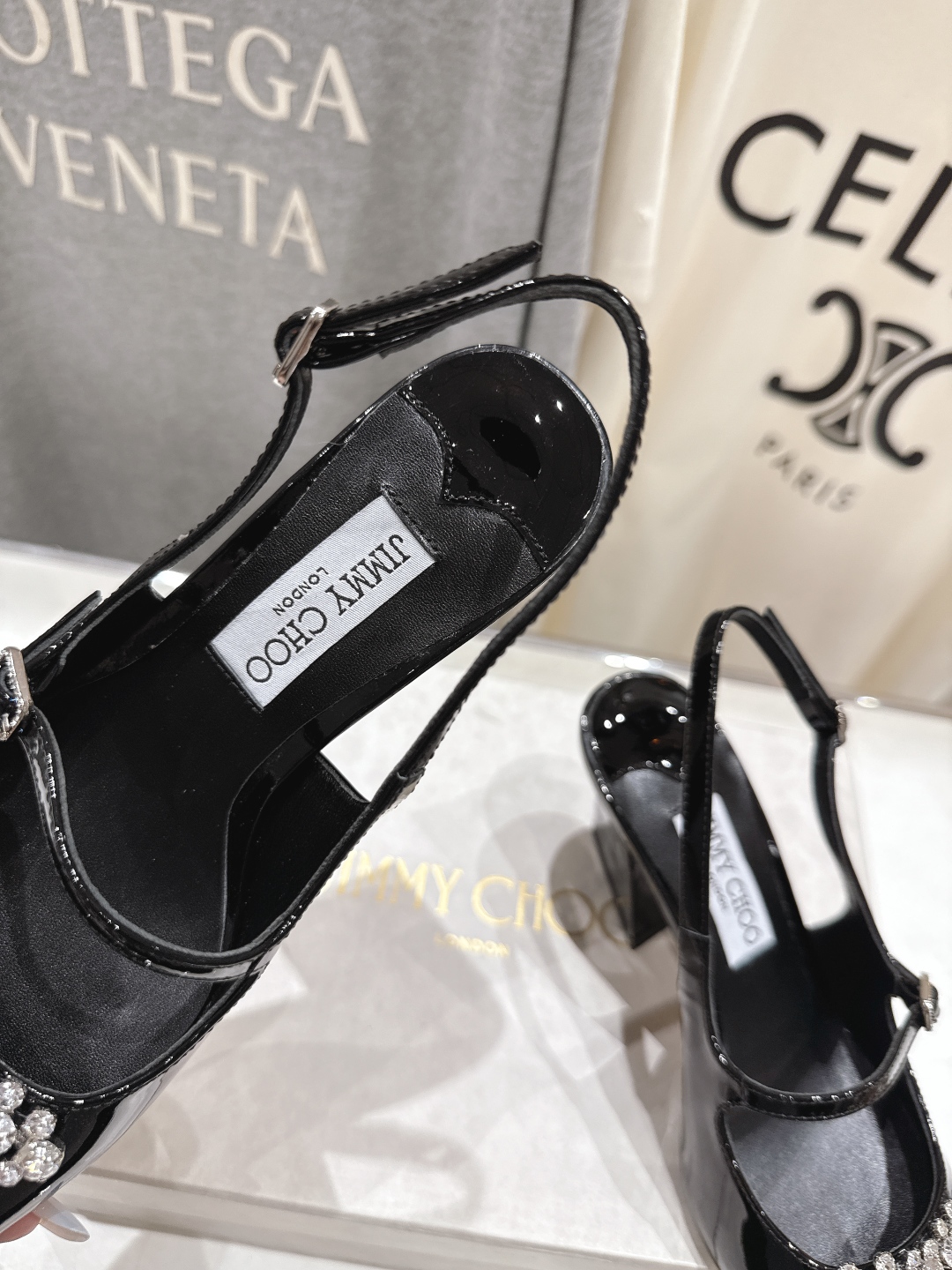 高版本出厂 JIMMY CHOO*｜JC/吉米周2025ss新款简约水钻链条高跟鞋凉鞋原版套楦，完美的线