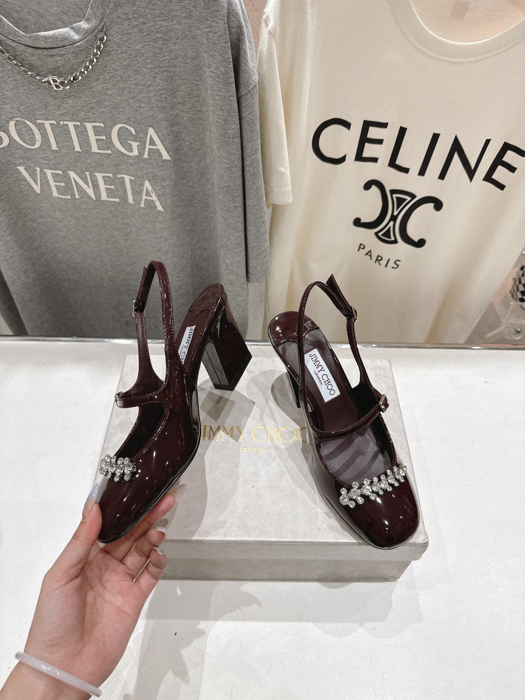 高版本出厂 JIMMY CHOO*|JC/吉米周2025ss新款简约水钻链条高跟鞋凉鞋原版套楦,完美的线