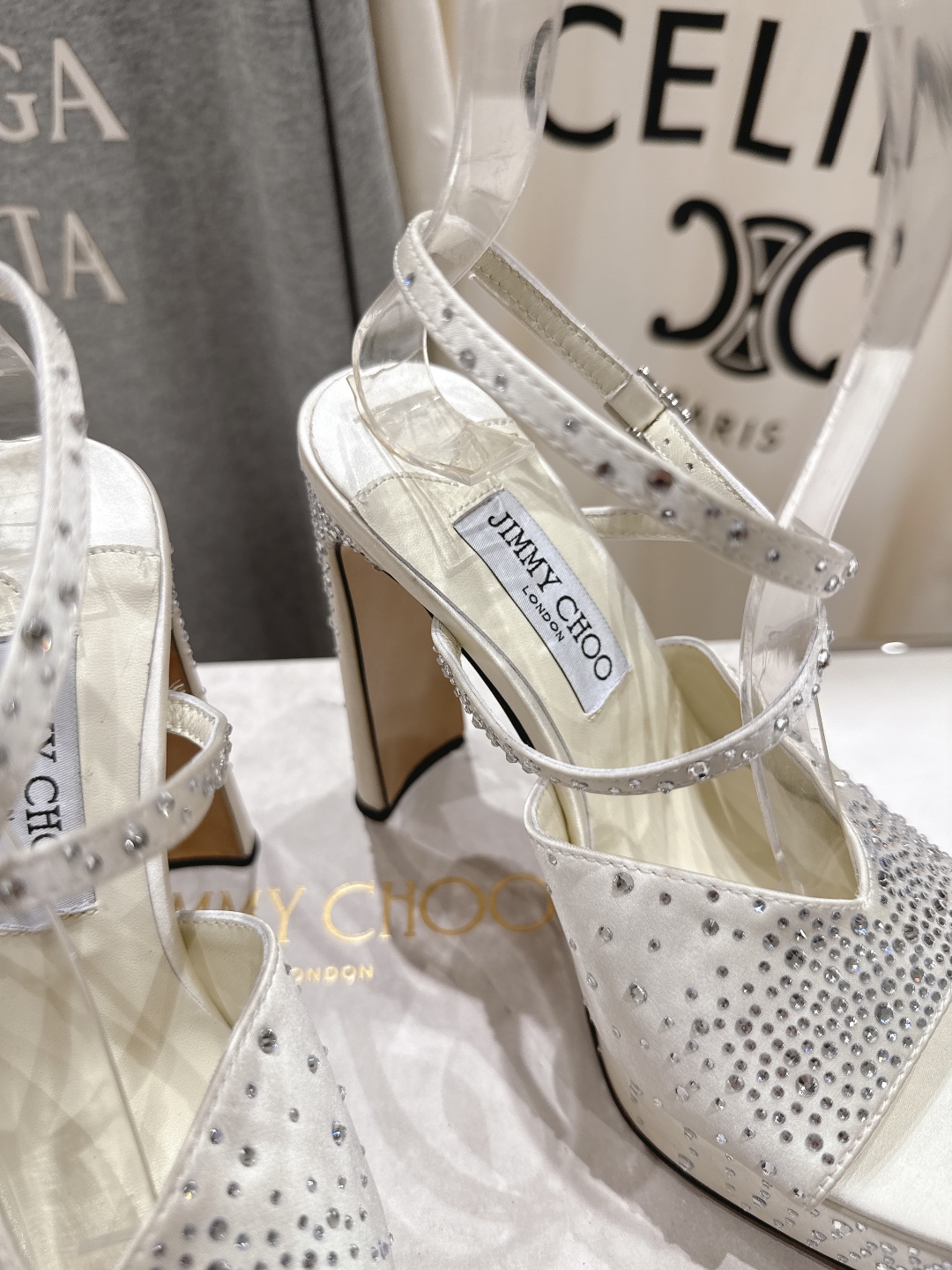 高版本出厂 JIMMY CHOO*｜JC/吉米周2025ss新款简约厚底高跟鞋凉鞋原版套楦，完美的线条，