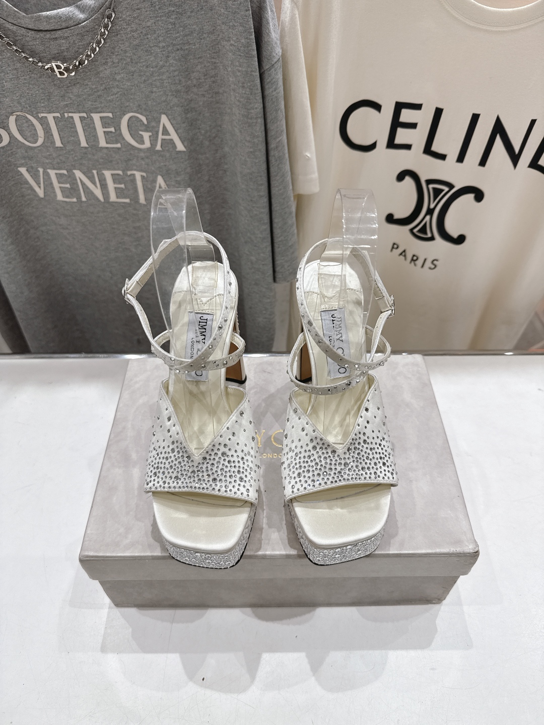 高版本出厂 JIMMY CHOO*｜JC/吉米周2025ss新款简约厚底高跟鞋凉鞋原版套楦，完美的线条，