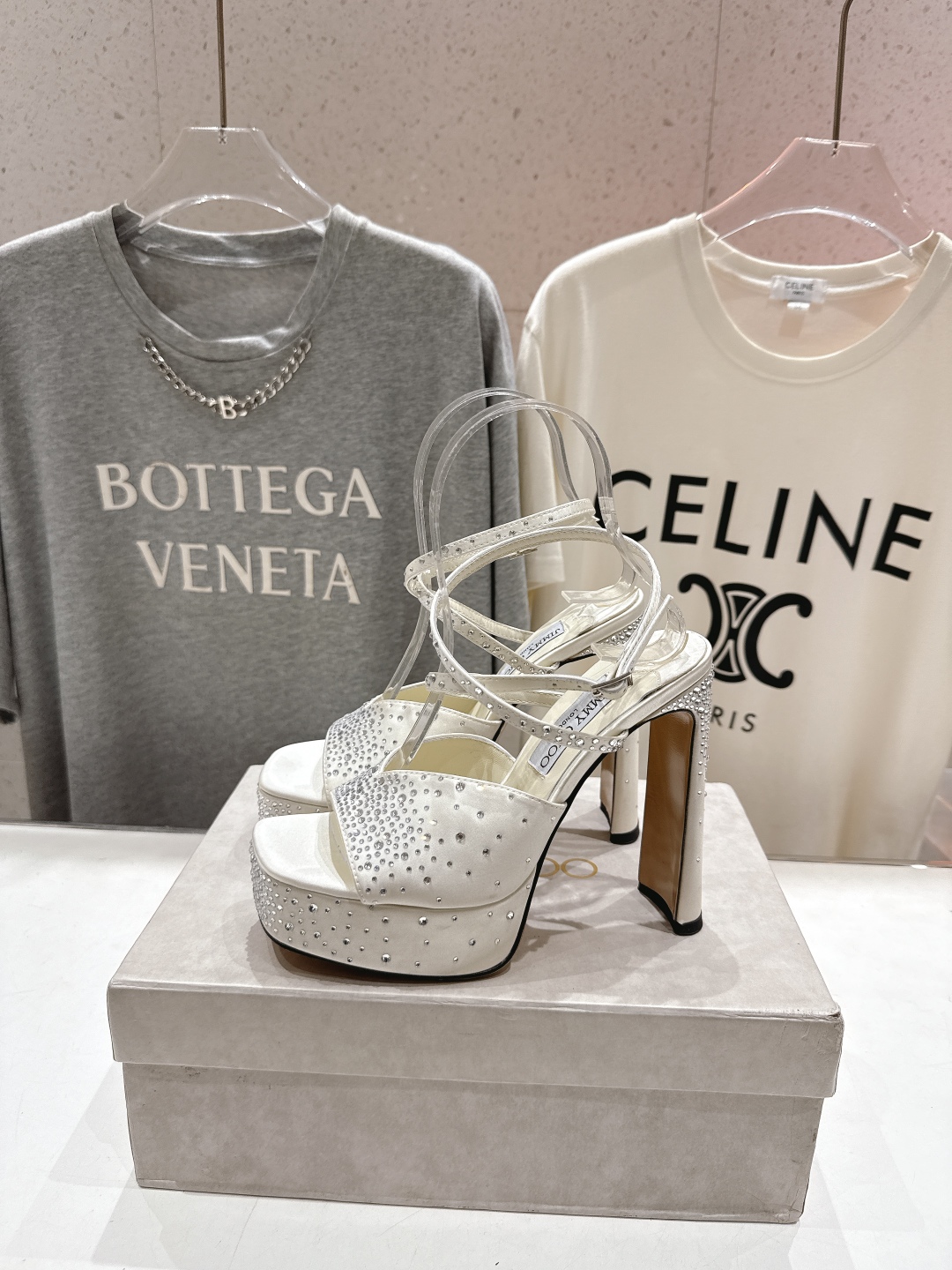 高版本出厂 JIMMY CHOO*｜JC/吉米周2025ss新款简约厚底高跟鞋凉鞋原版套楦，完美的线条，