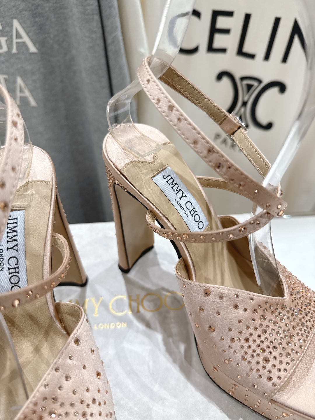 高版本出厂 JIMMY CHOO*｜JC/吉米周2025ss新款简约厚底高跟鞋凉鞋原版套楦，完美的线条，