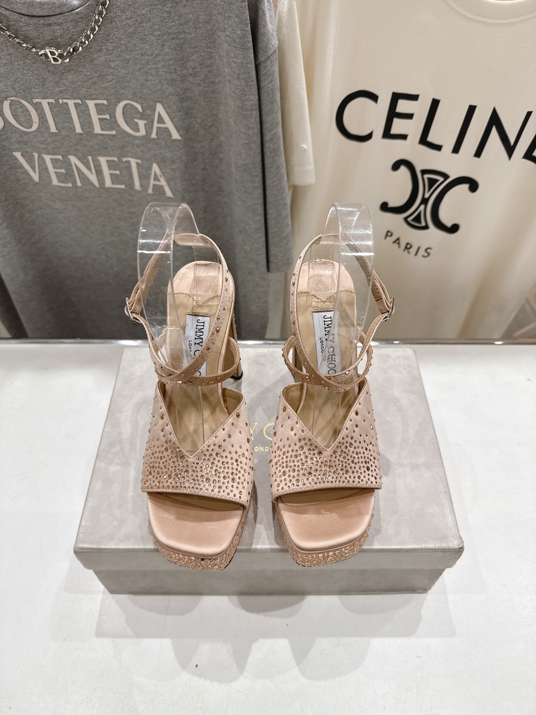高版本出厂 JIMMY CHOO*｜JC/吉米周2025ss新款简约厚底高跟鞋凉鞋原版套楦，完美的线条，