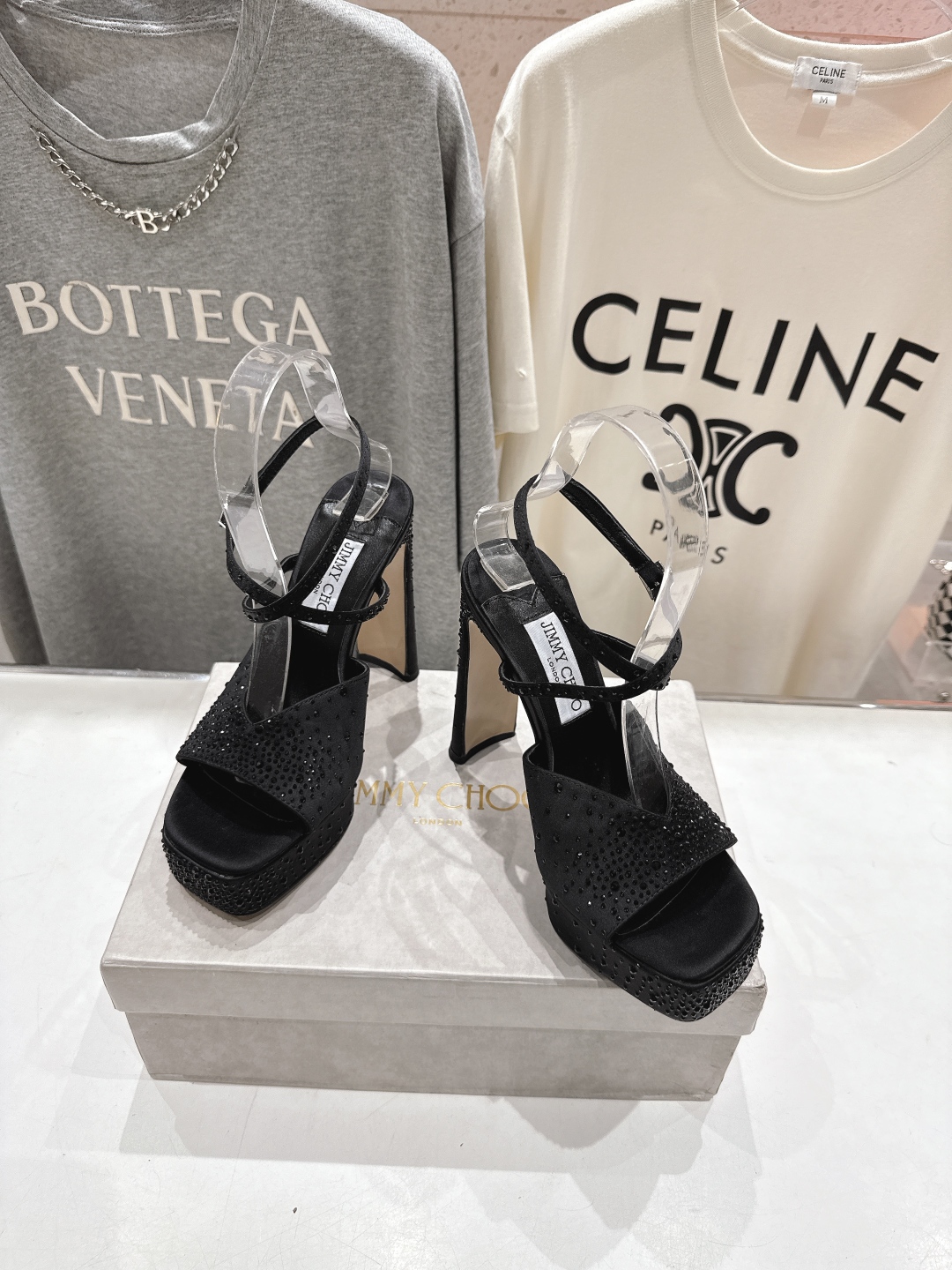 高版本出厂 JIMMY CHOO*｜JC/吉米周2025ss新款简约厚底高跟鞋凉鞋原版套楦，完美的线条，
