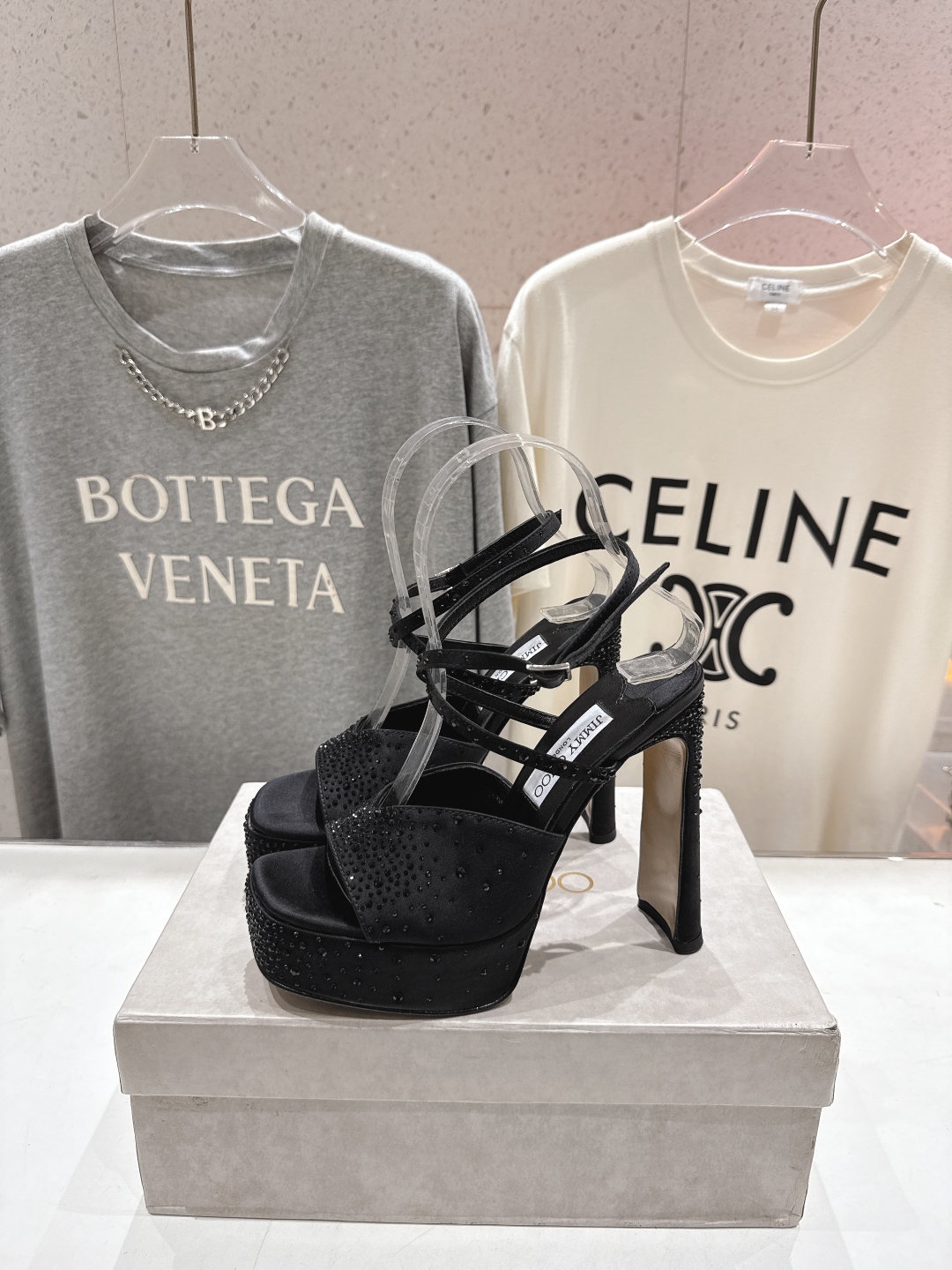 高版本出厂 JIMMY CHOO*｜JC/吉米周2025ss新款简约厚底高跟鞋凉鞋原版套楦，完美的线条，