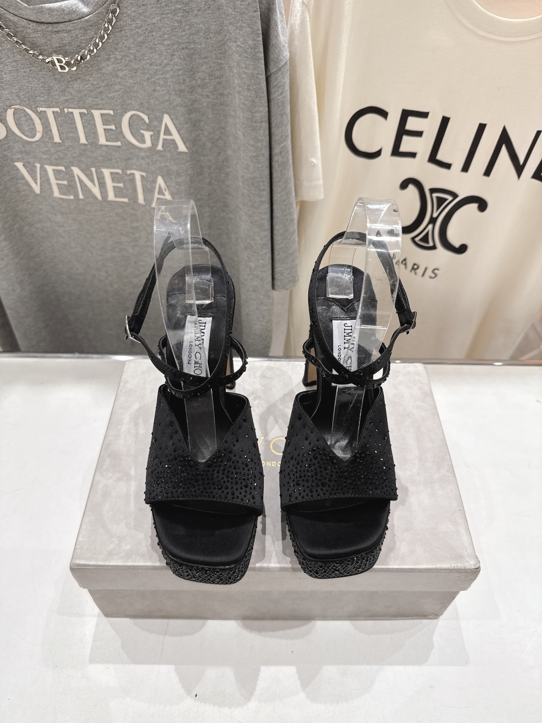 高版本出厂 JIMMY CHOO*｜JC/吉米周2025ss新款简约厚底高跟鞋凉鞋原版套楦，完美的线条，