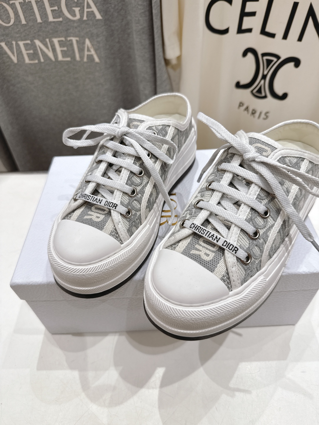 高版本出厂 Dior* 迪奥D家Walk'n系列F019 老花 刺绣 厚底帆布鞋半拖休闲鞋原版购入开发 