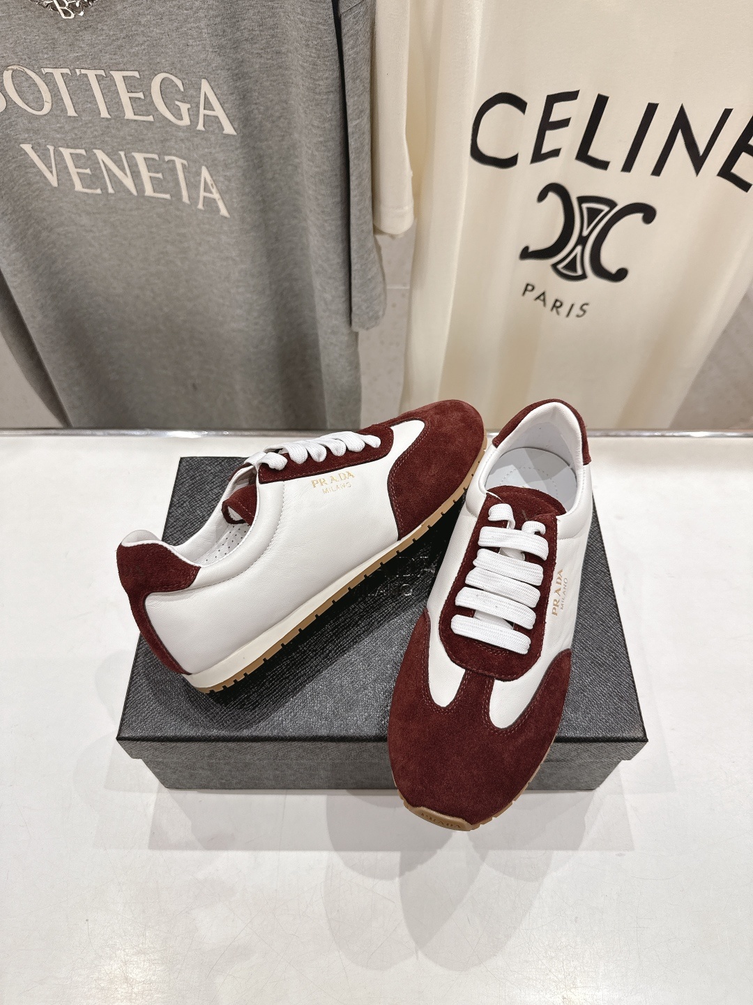 高版本出厂 Prada/普拉达P家25ssfw F029~new新款系带休闲运动鞋,上脚非常舒服软胶底素